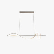 Arisha Contemporary Style Linear Metal Pendant Light White/Black - Neutral Decor
