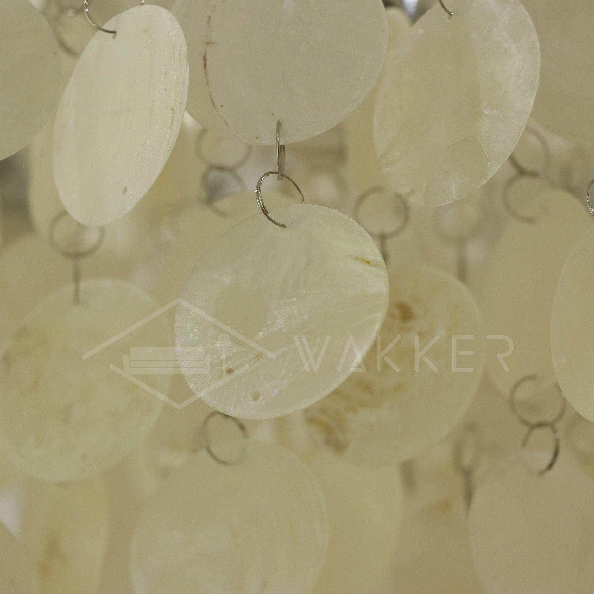 Rivena Pendant Lamp Round Shell Ring-Neutral Decor