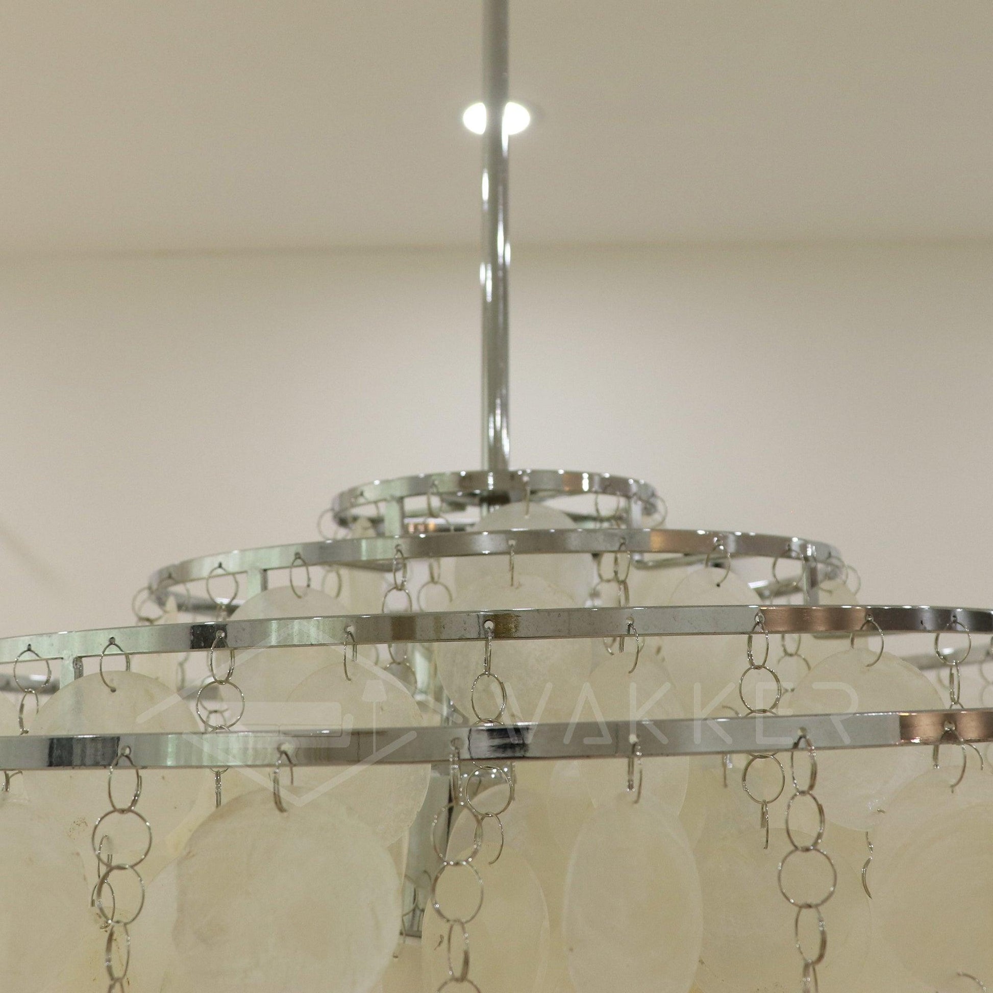 Rivena Pendant Lamp Round Shell Ring-Neutral Decor