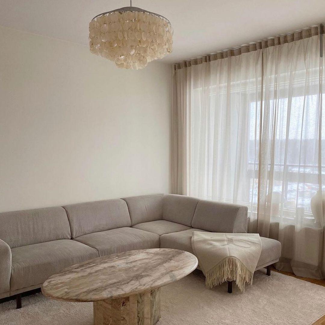 Rivena Pendant Lamp Round Shell Ring-Neutral Decor