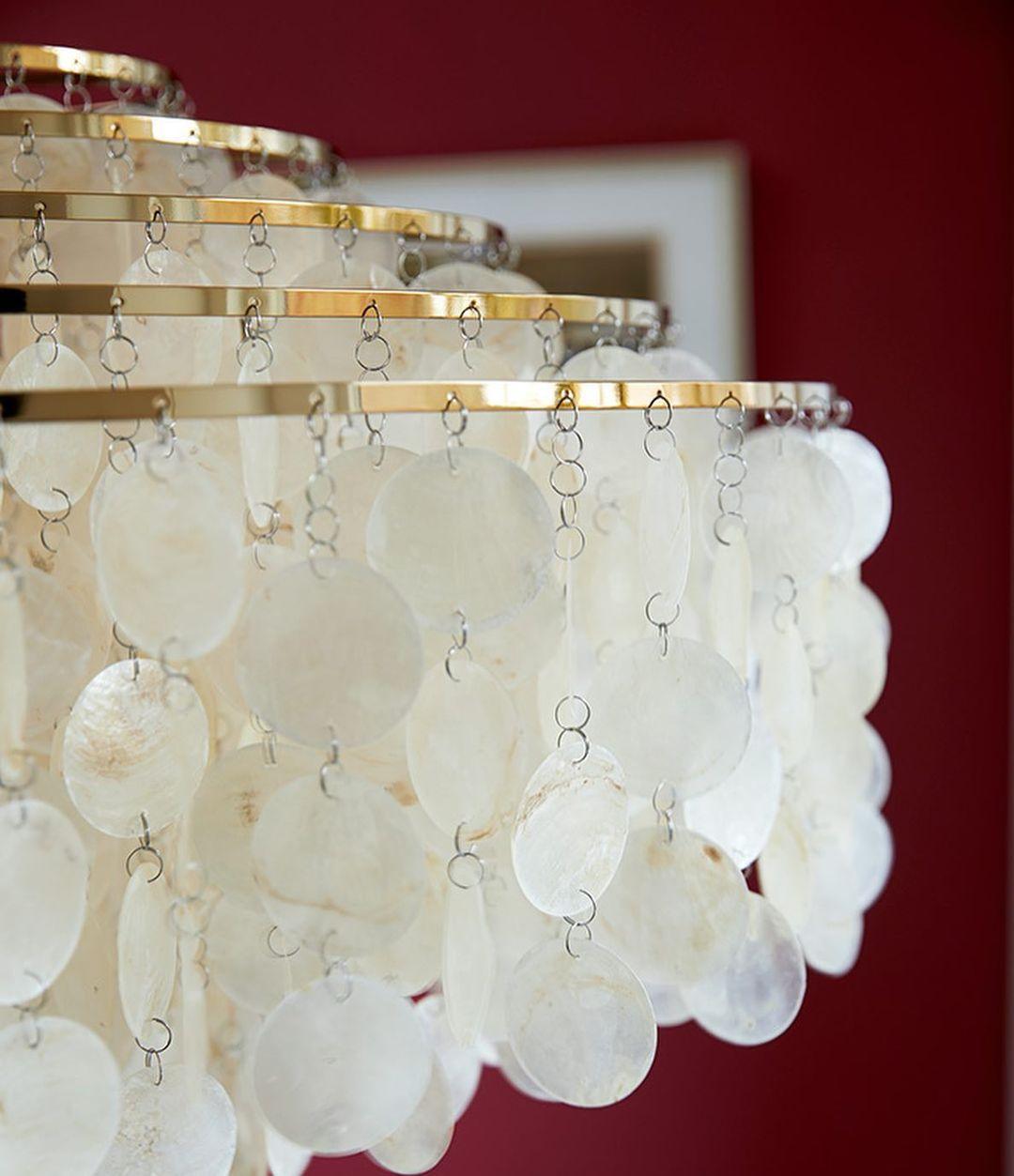 Rivena Pendant Lamp Round Shell Ring-Neutral Decor