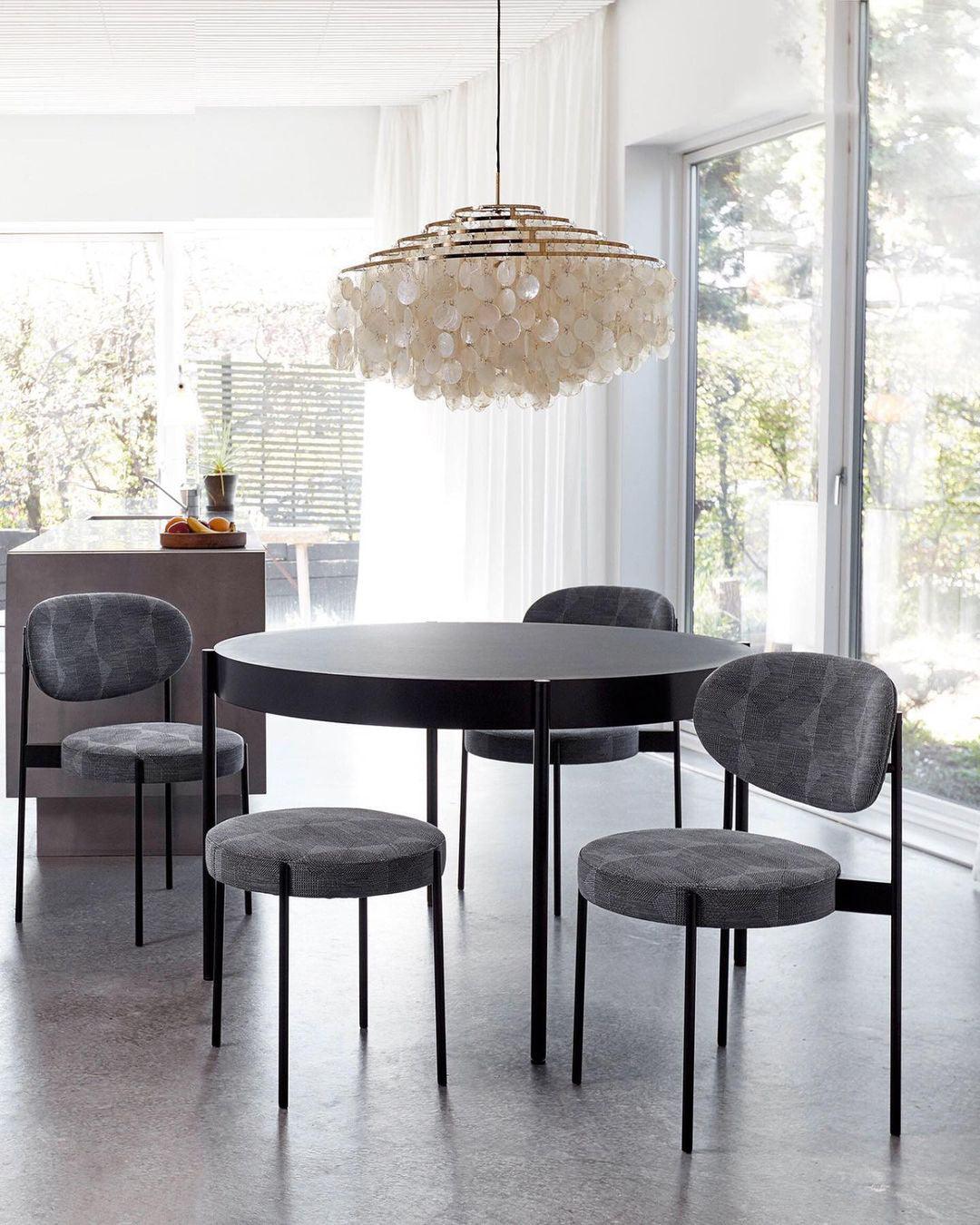 Rivena Pendant Lamp Round Shell Ring-Neutral Decor