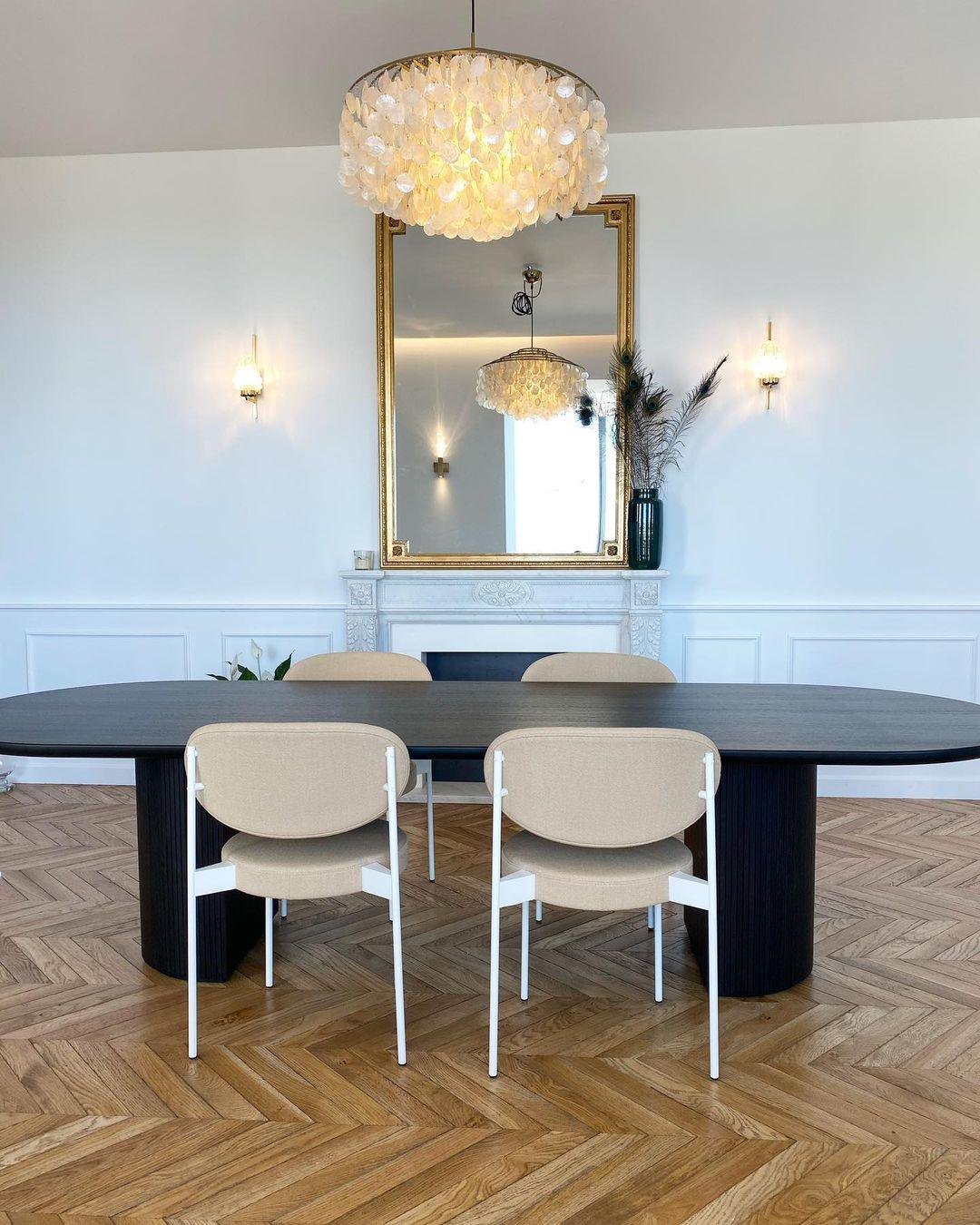 Rivena Pendant Lamp Round Shell Ring-Neutral Decor