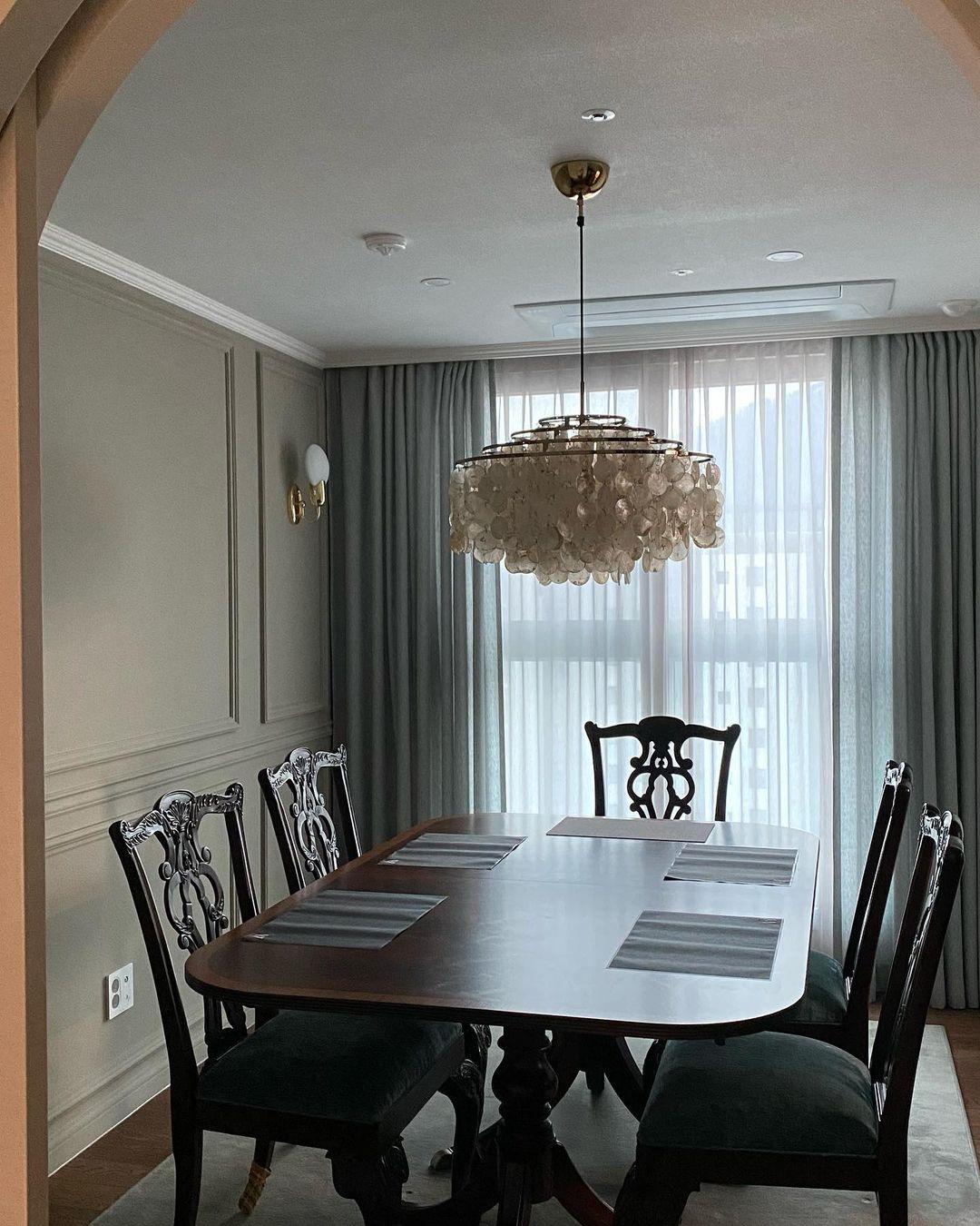 Rivena Pendant Lamp Round Shell Ring-Neutral Decor