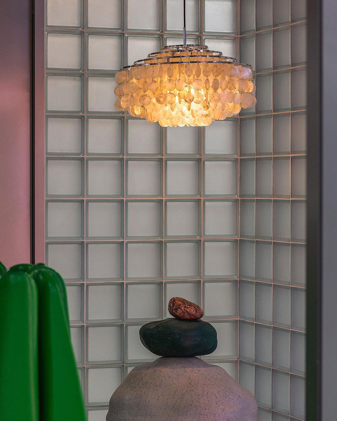Rivena Pendant Lamp Round Shell Ring-Neutral Decor