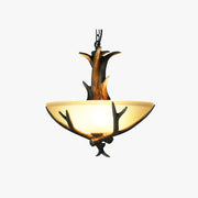 Silva Retro LED Pendant Light Wood Glass Dining Room/Living Room - Neutral Decor