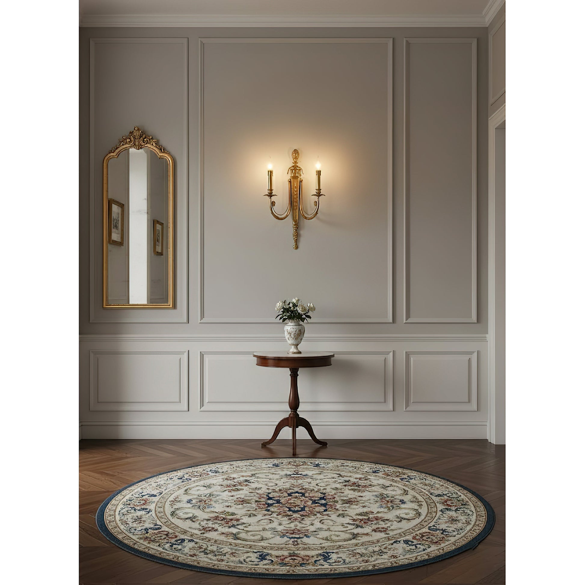 Rear view of the Fabienne Wall Lamp illustrating the external wiring path along the back.