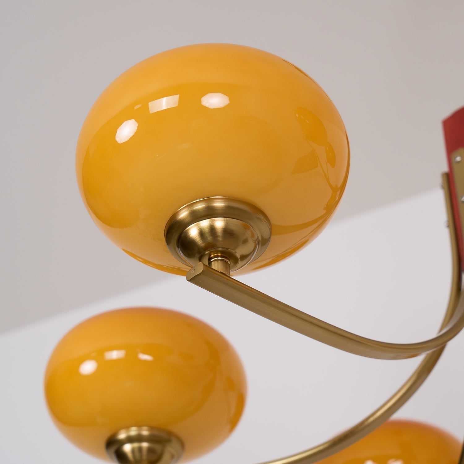 Vira 6-Light Amber Glass Globe Chandelier-Neutral Decor
