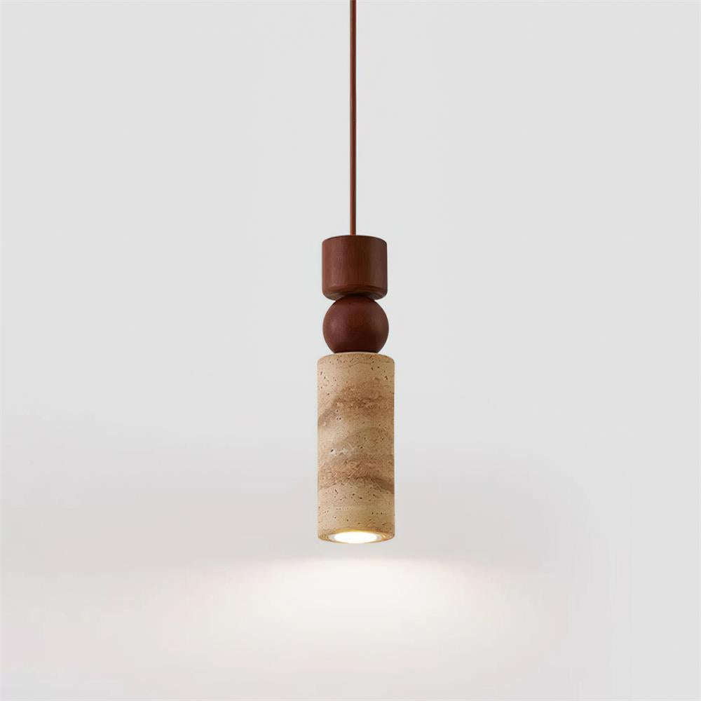 Pendant Light Geometric Wood Travertine Minimalist Nordic Hanging
