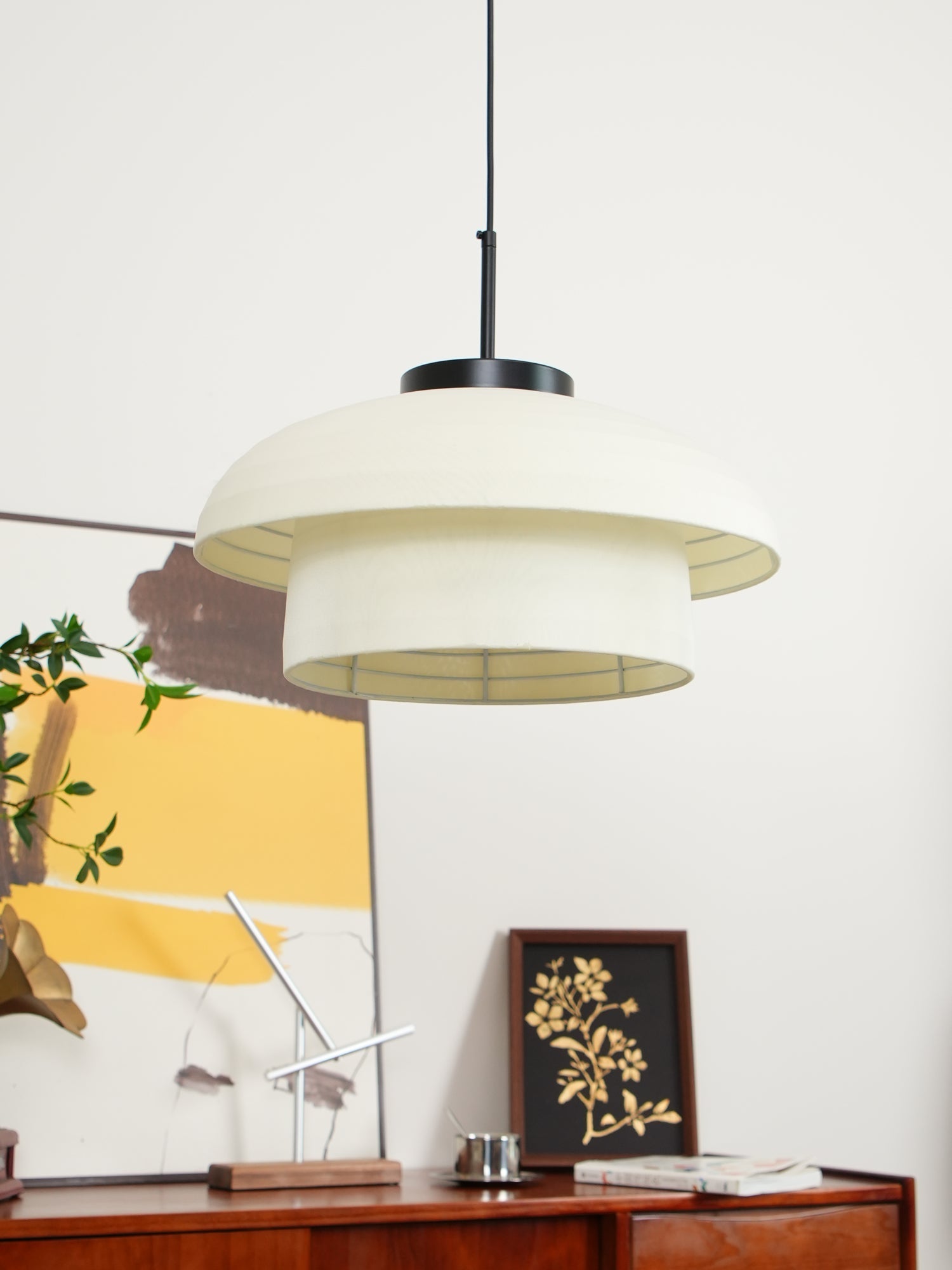 Zelvin Fabric Artistic Pendant Light-Neutral Decor