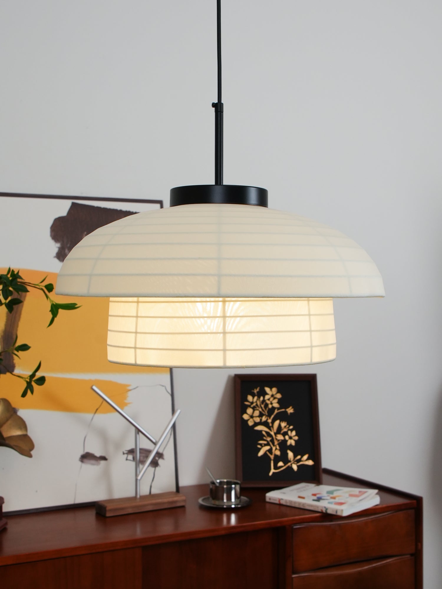 Zelvin Fabric Artistic Pendant Light-Neutral Decor