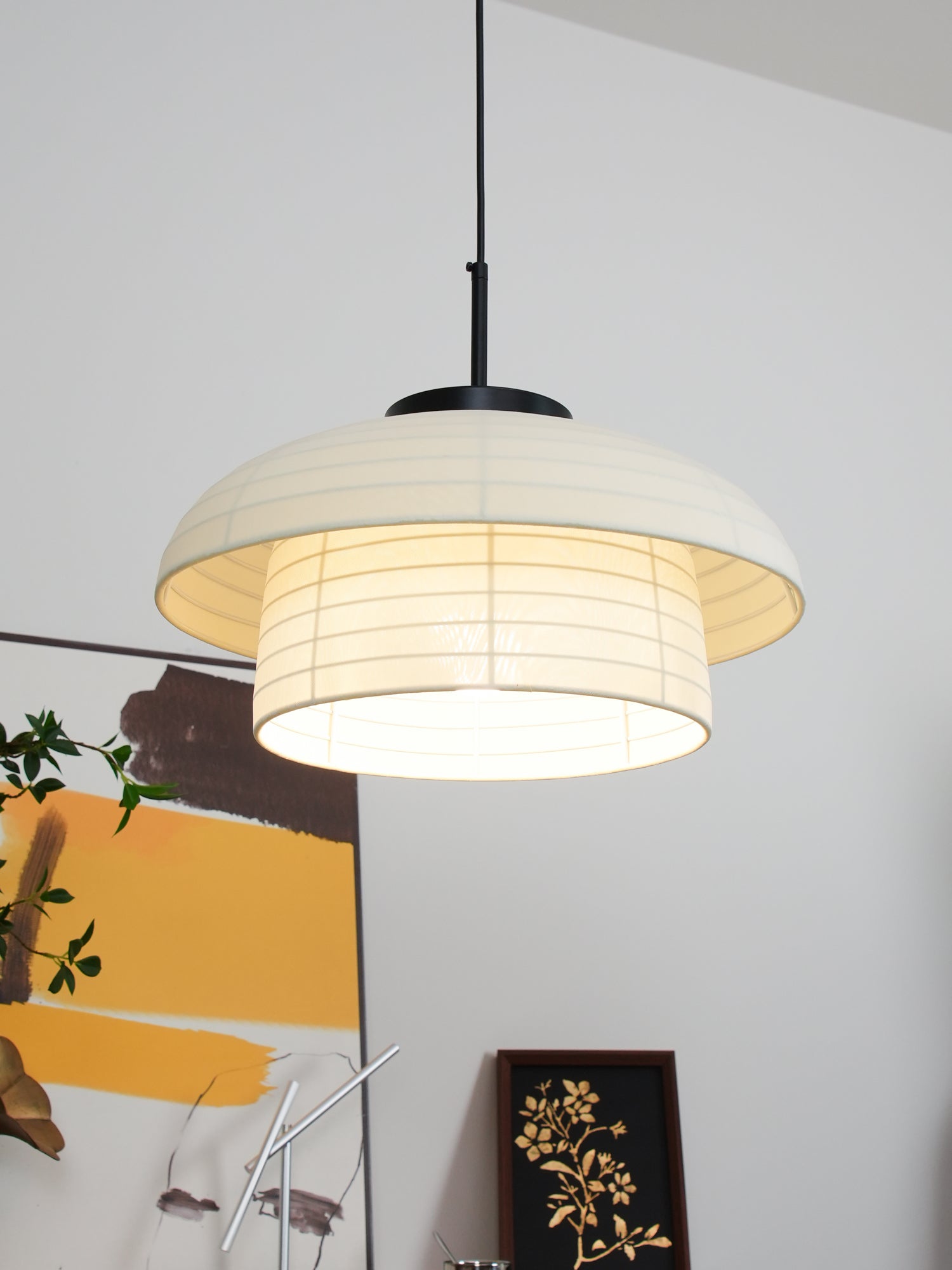 Zelvin Fabric Artistic Pendant Light-Neutral Decor