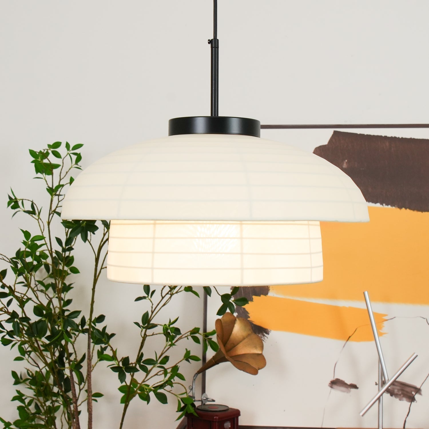 Zelvin Fabric Artistic Pendant Light-Neutral Decor