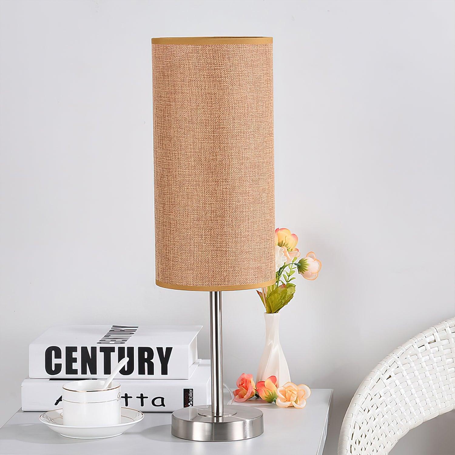 Brirel Fabric Minimalist Table Lamp-Neutral Decor