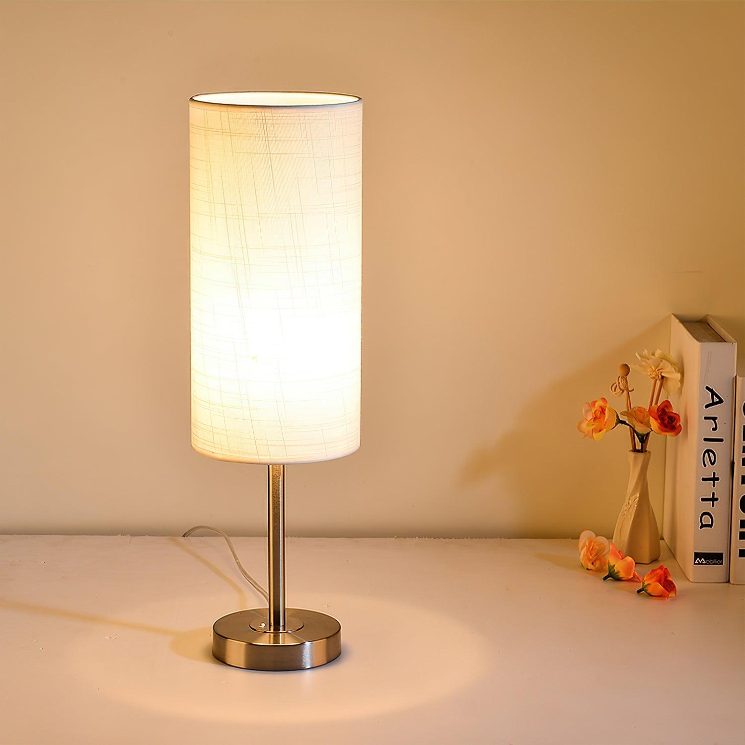 Brirel Fabric Minimalist Table Lamp-Neutral Decor