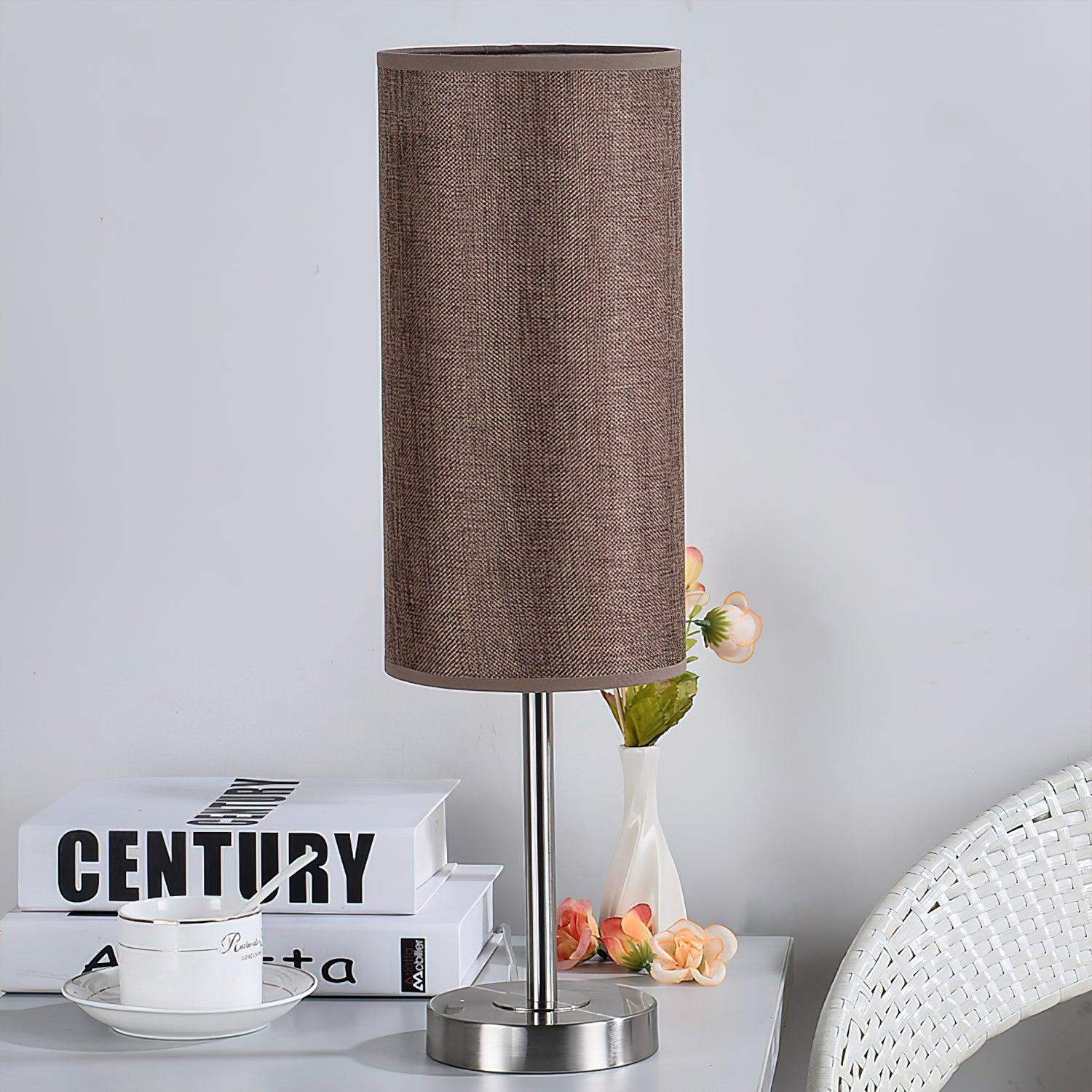 Brirel Fabric Minimalist Table Lamp-Neutral Decor