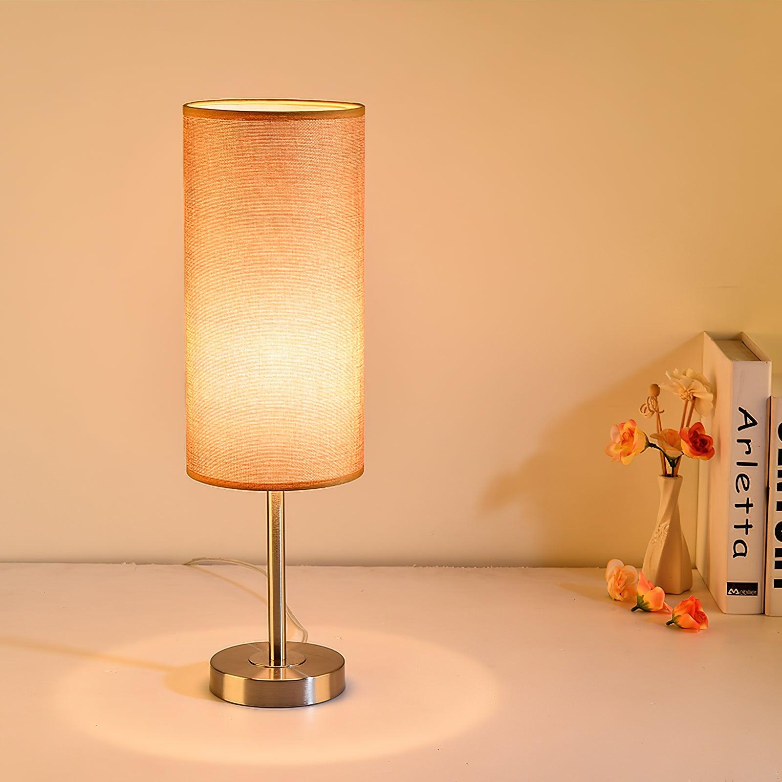Brirel Fabric Minimalist Table Lamp-Neutral Decor