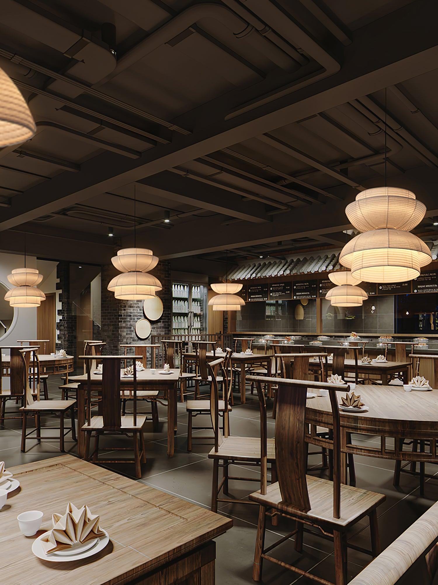 Zelvin Fabric Artistic Pendant Light-Neutral Decor