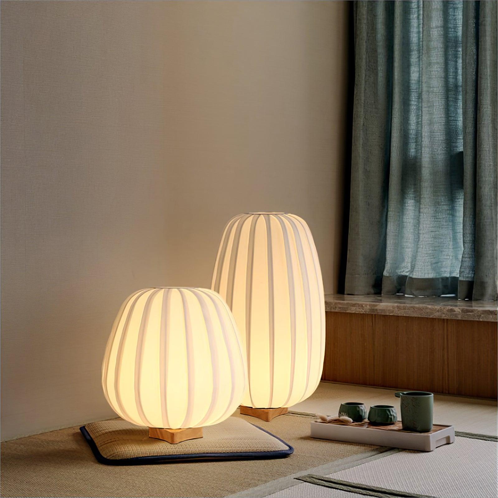 Elenor Fabric Minimalist Table Lamp-Neutral Decor