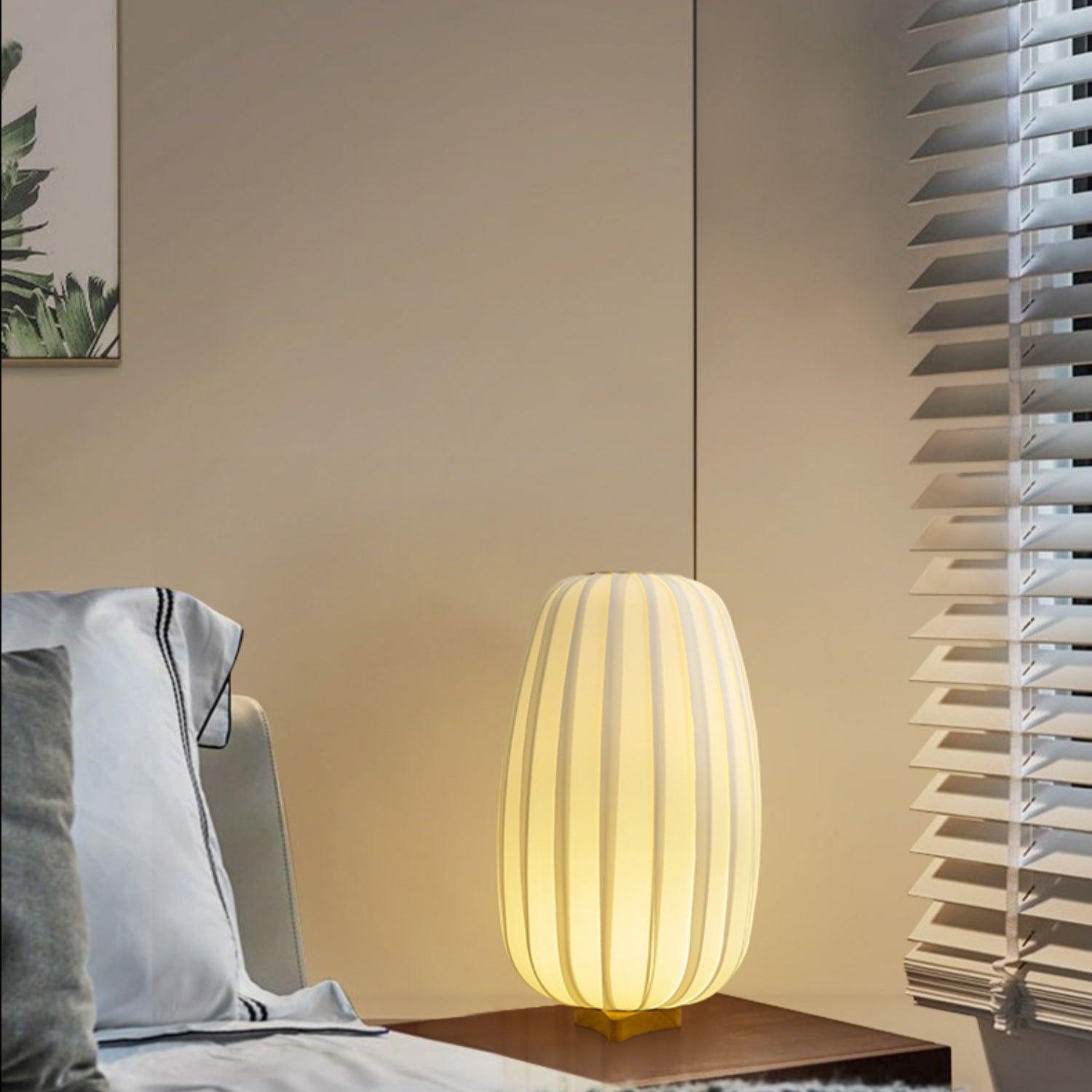 Elenor Fabric Minimalist Table Lamp-Neutral Decor