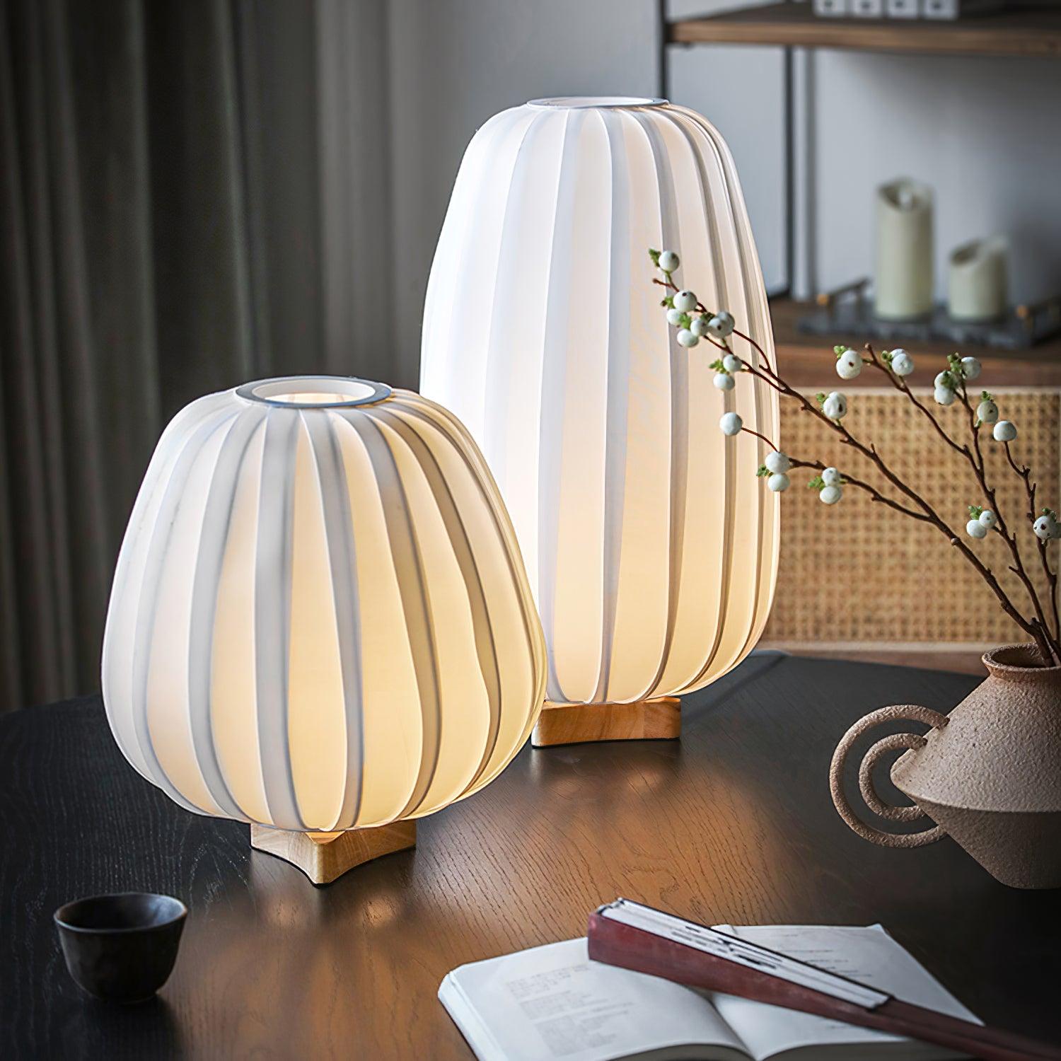 Elenor Fabric Minimalist Table Lamp-Neutral Decor