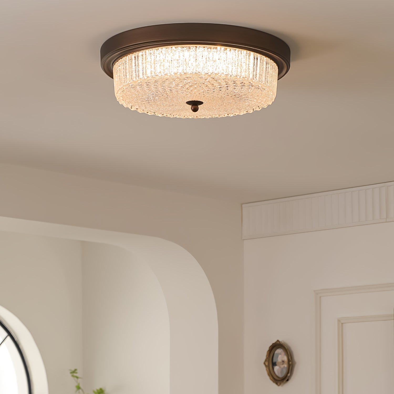 Ilsolen Nordic Art Classic Glass Ceiling Lamp-Neutral Decor