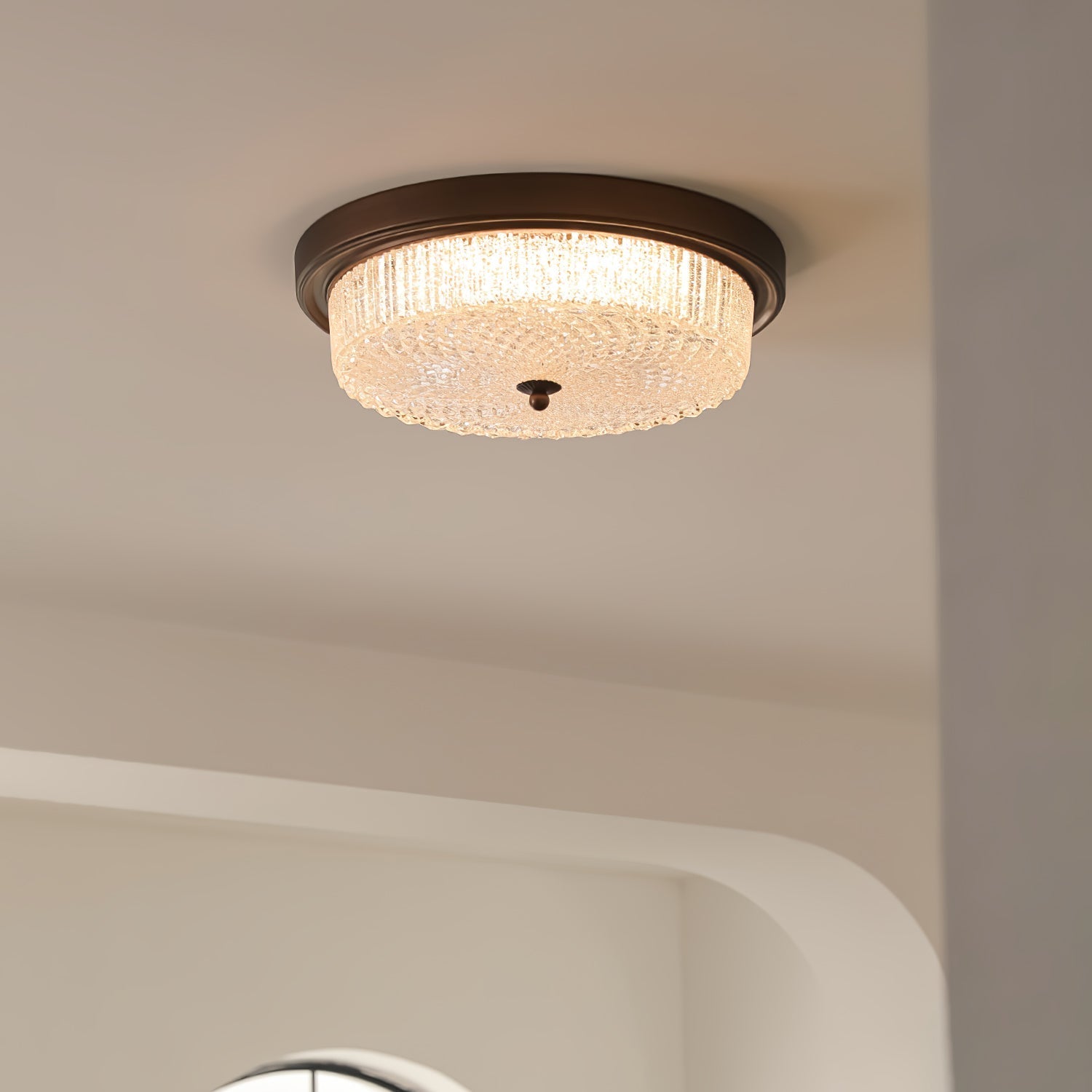 Ilsolen Nordic Art Classic Glass Ceiling Lamp-Neutral Decor