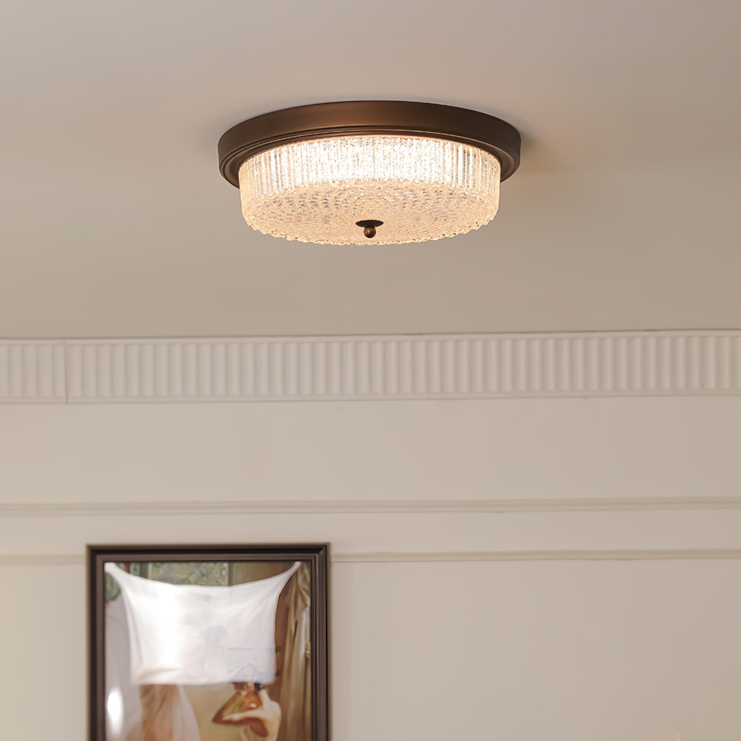 Ilsolen Nordic Art Classic Glass Ceiling Lamp-Neutral Decor