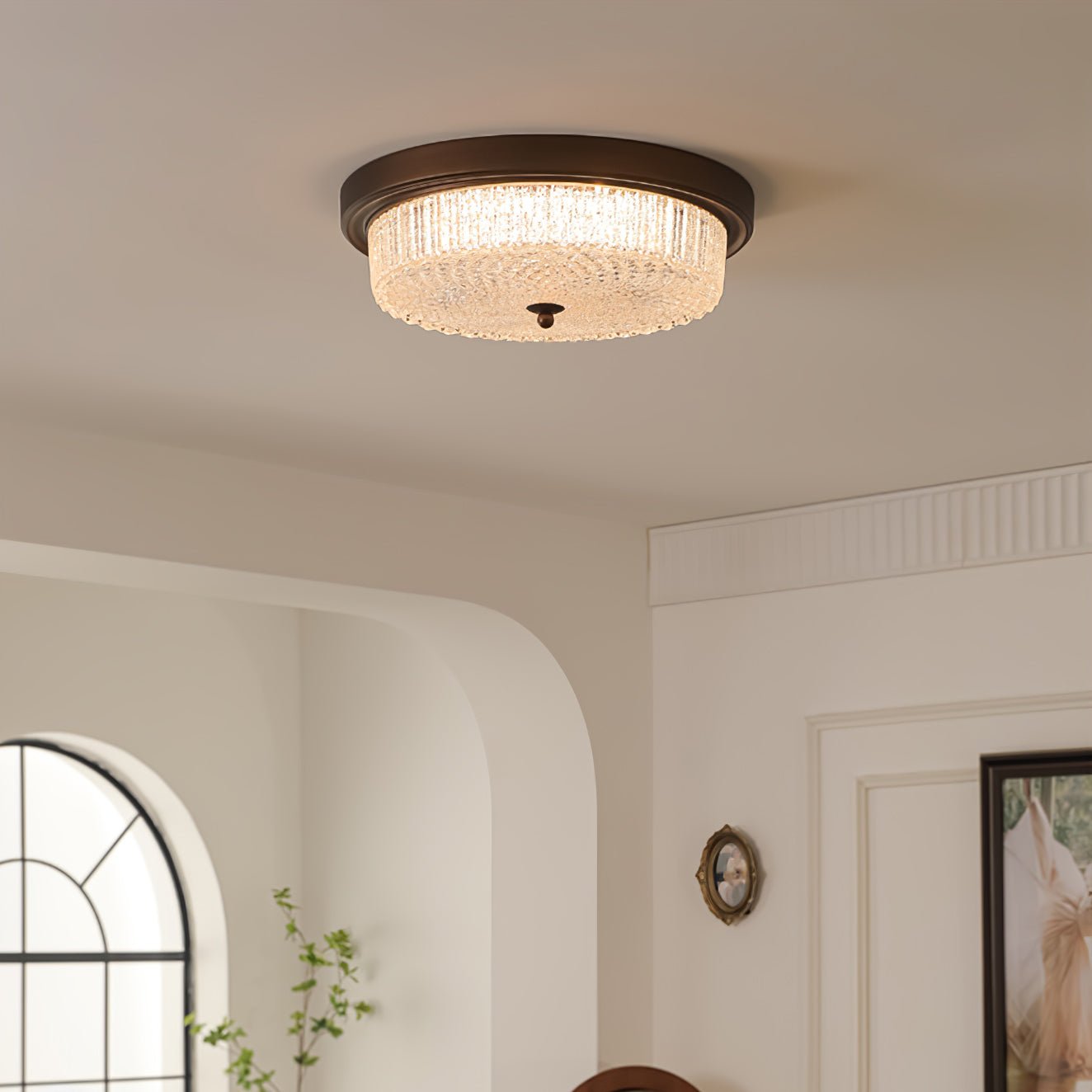 Ilsolen Nordic Art Classic Glass Ceiling Lamp-Neutral Decor