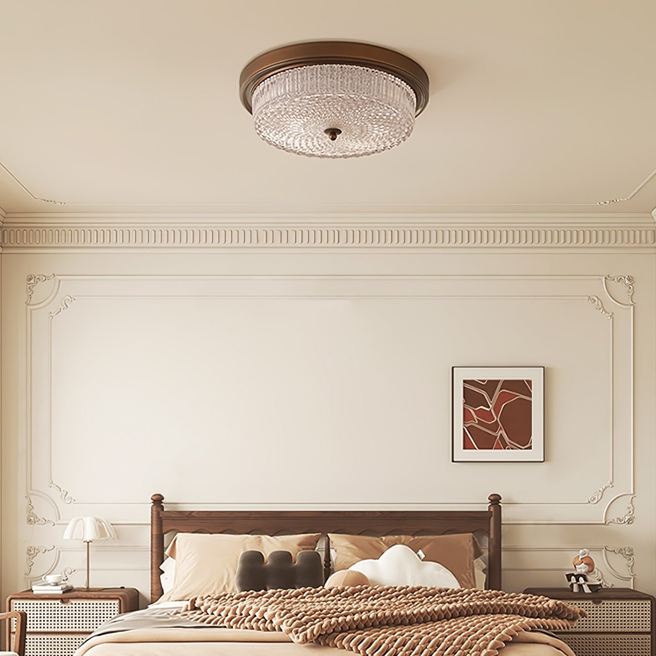 Ilsolen Nordic Art Classic Glass Ceiling Lamp-Neutral Decor