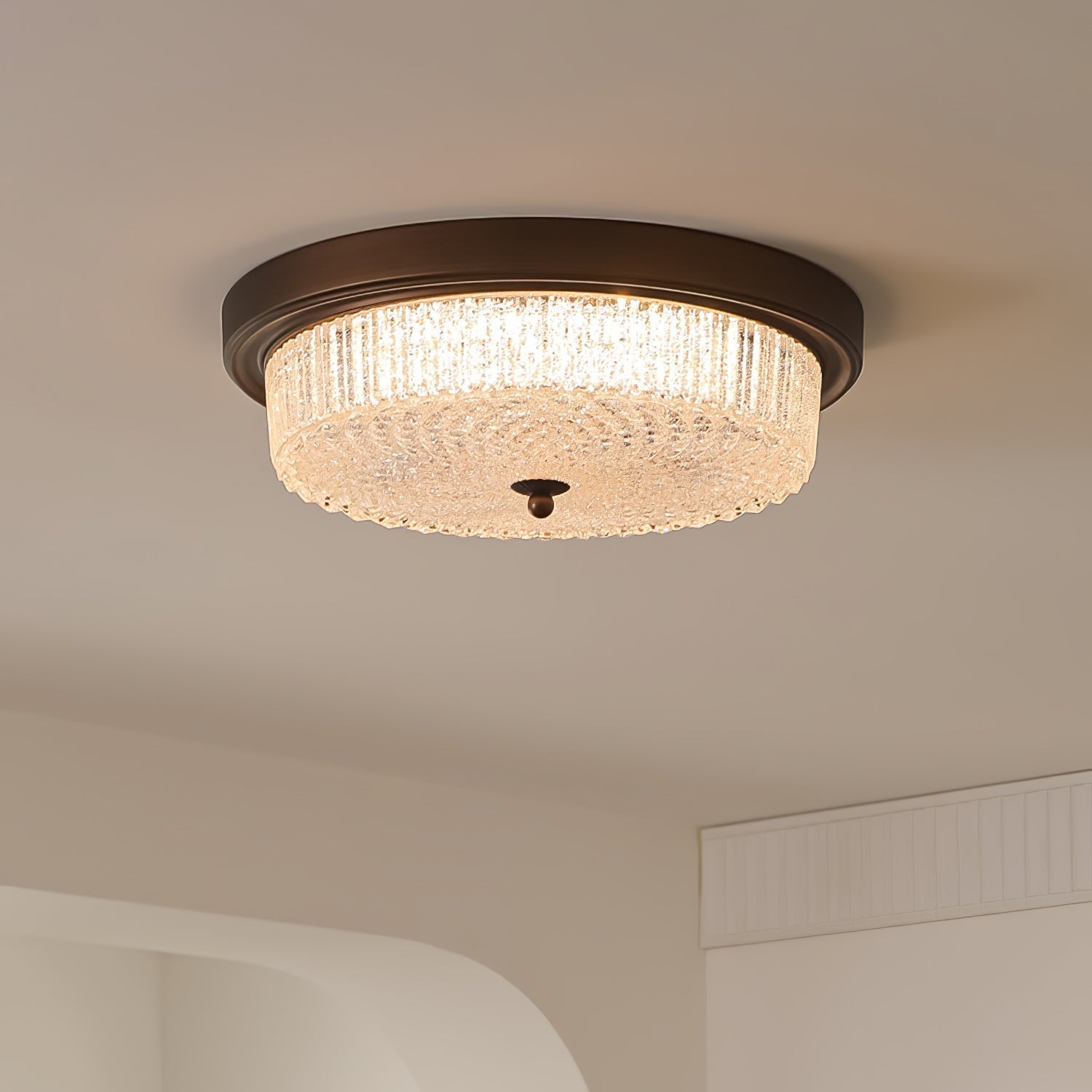 Ilsolen Nordic Art Classic Glass Ceiling Lamp-Neutral Decor