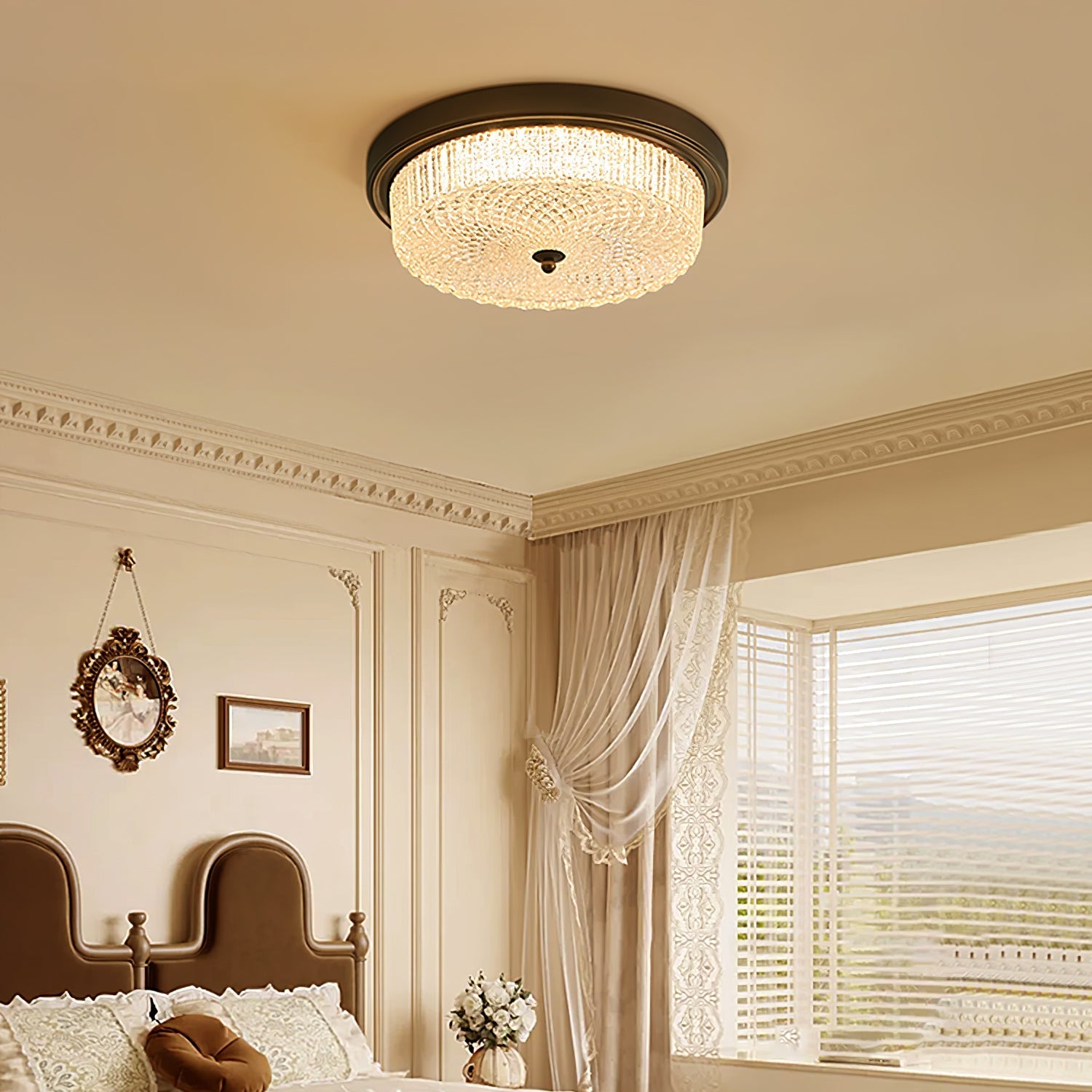 Ilsolen Nordic Art Classic Glass Ceiling Lamp-Neutral Decor