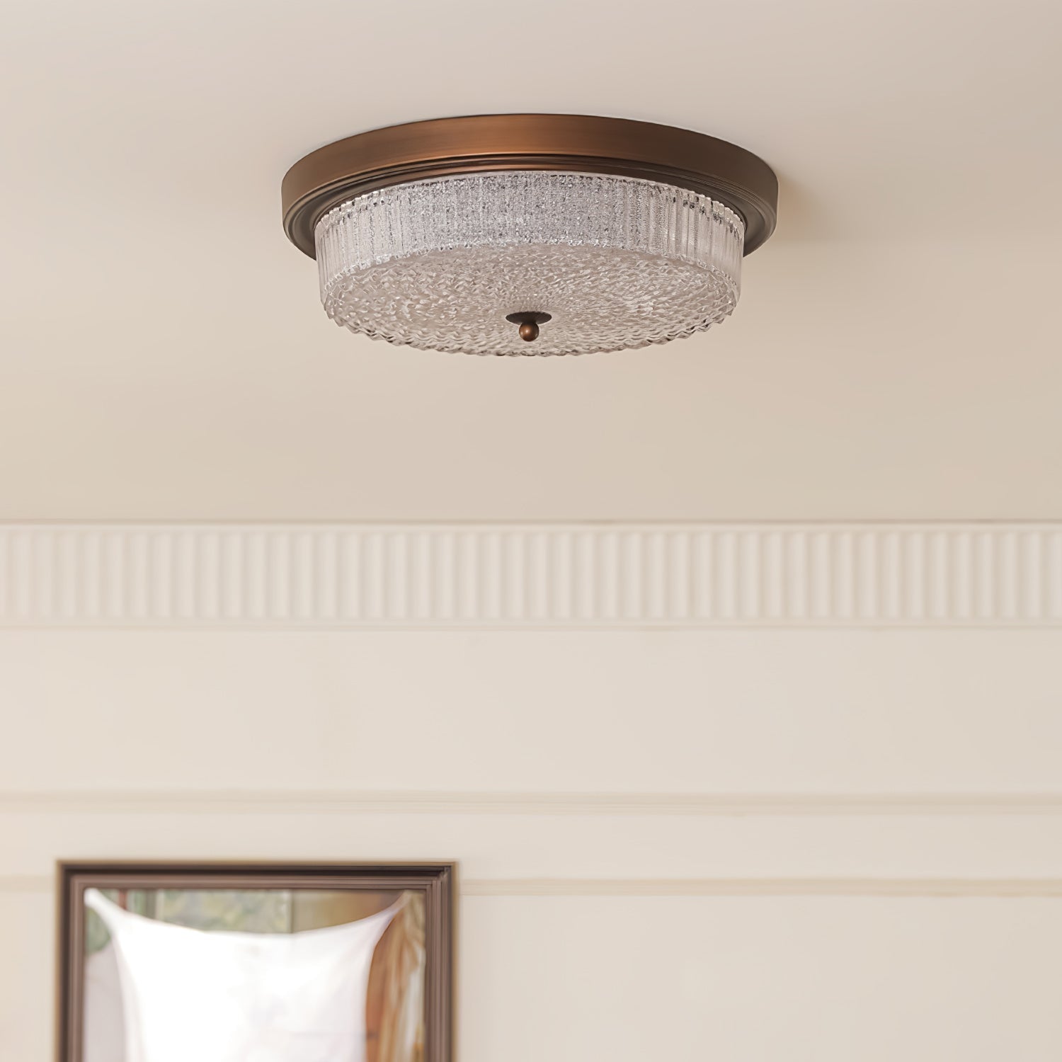 Ilsolen Nordic Art Classic Glass Ceiling Lamp-Neutral Decor