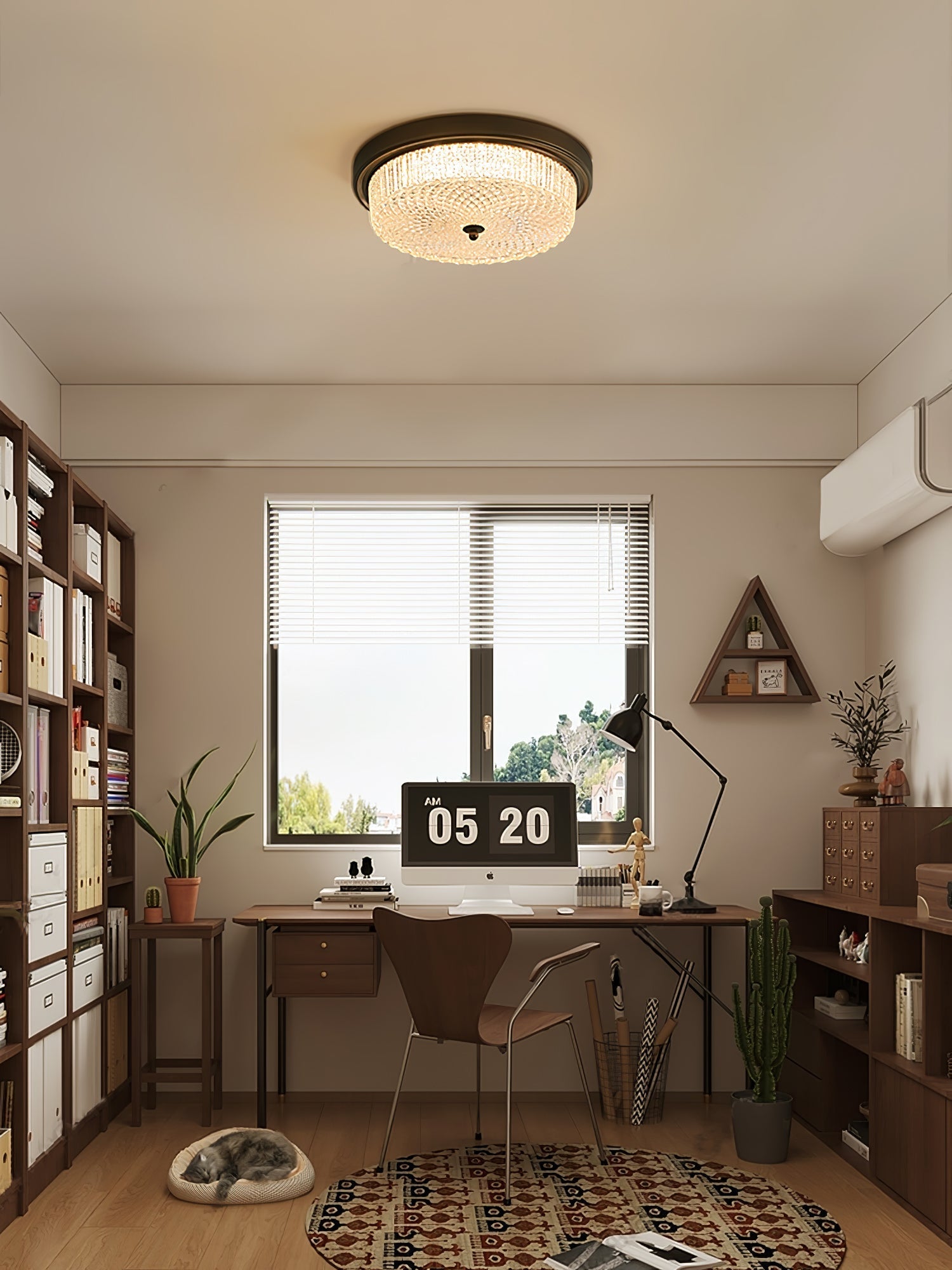 Ilsolen Nordic Art Classic Glass Ceiling Lamp-Neutral Decor