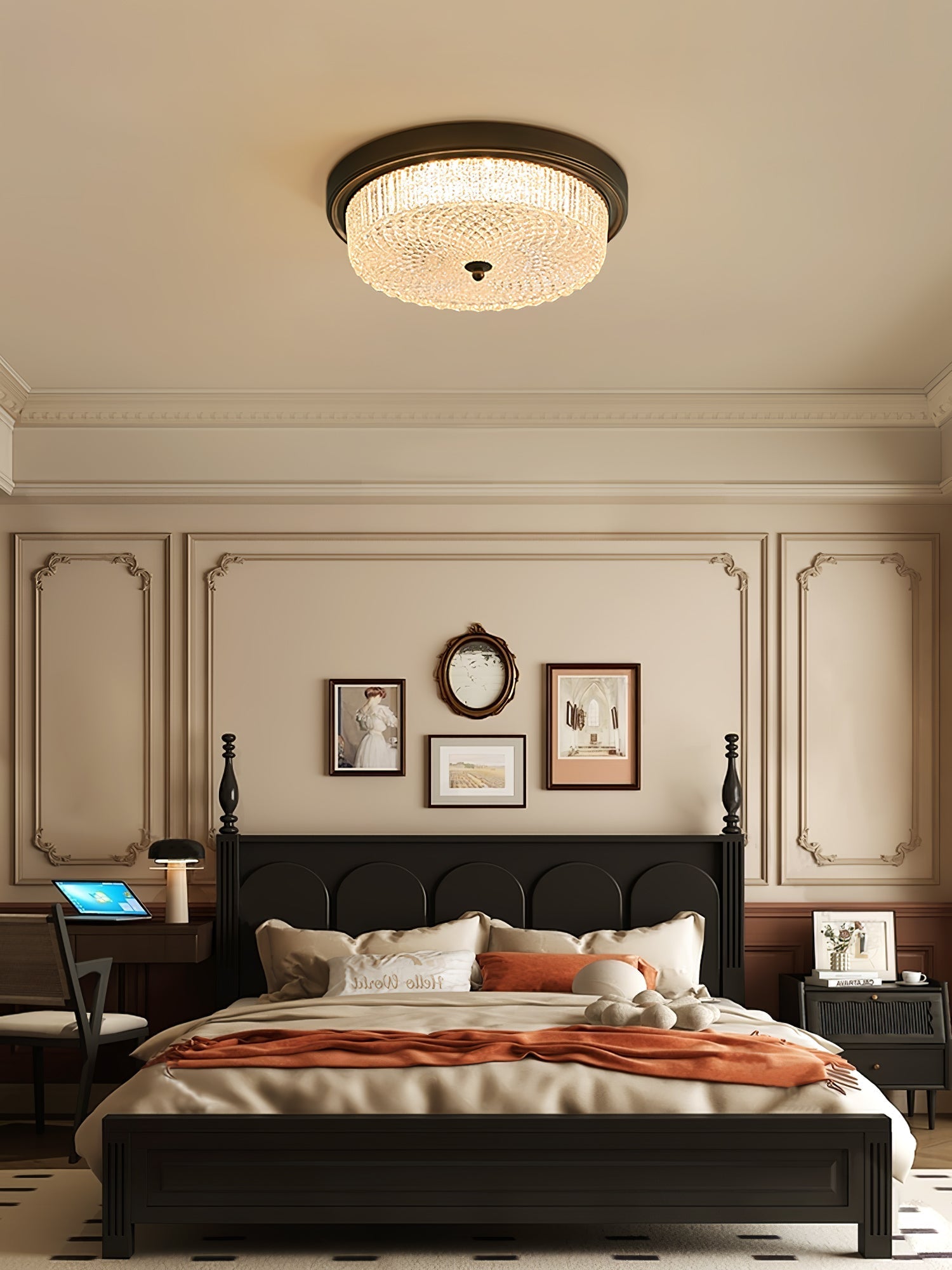 Ilsolen Nordic Art Classic Glass Ceiling Lamp-Neutral Decor