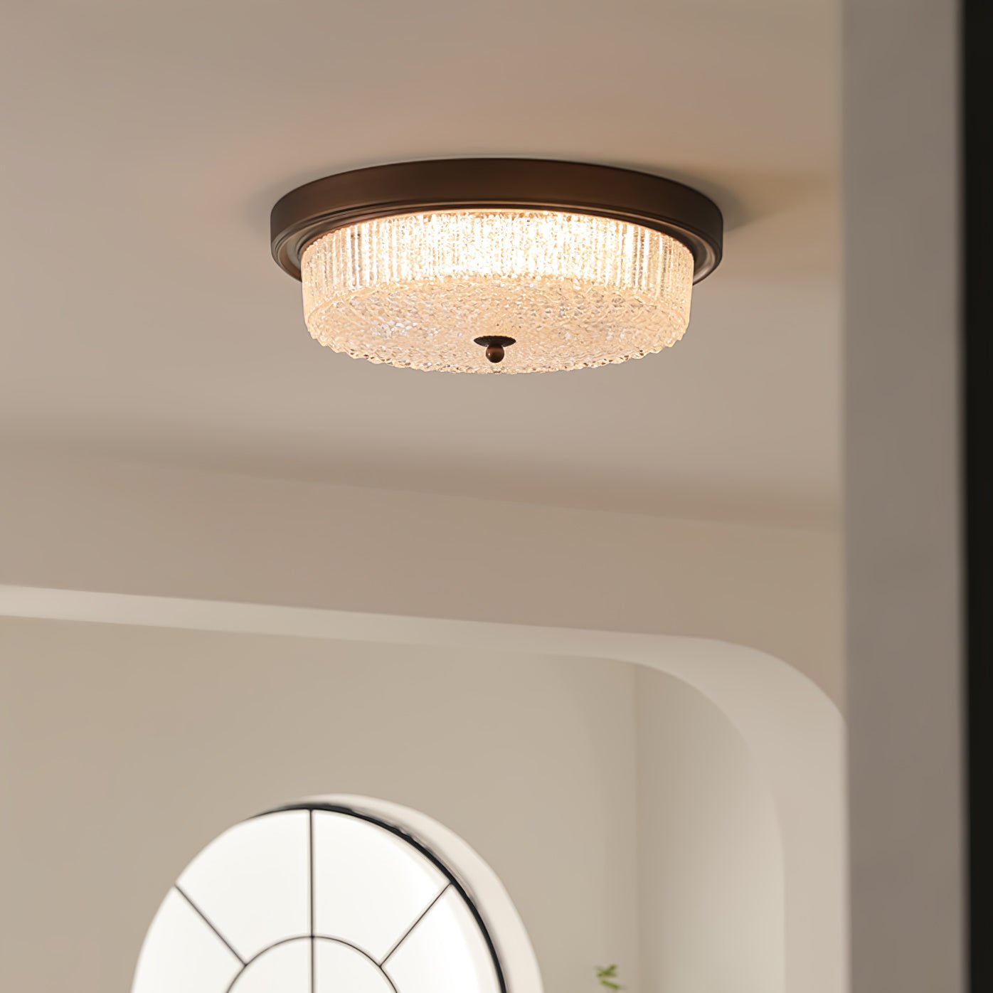 Ilsolen Nordic Art Classic Glass Ceiling Lamp-Neutral Decor