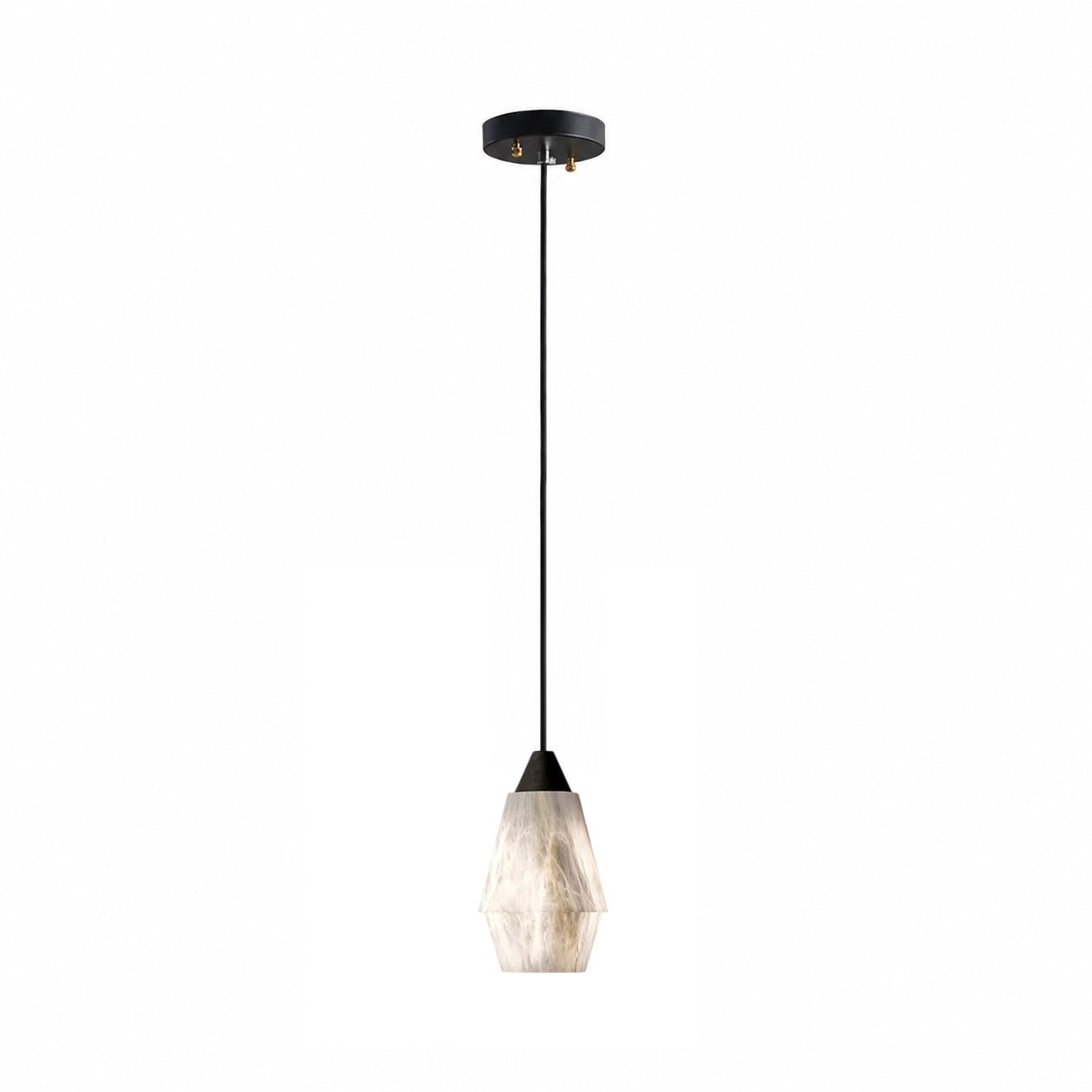 Faceted Alabaster Cluster Chandelier-Neutral Decor