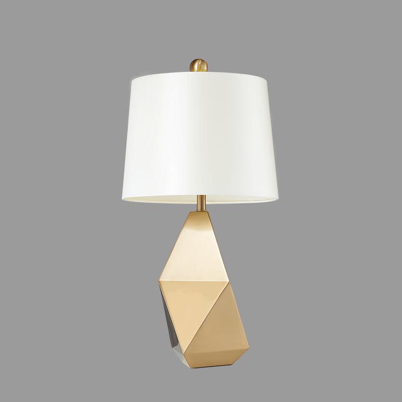 Vosilis Modern Minimalist Faceted Fabric Table Light-Neutral Decor