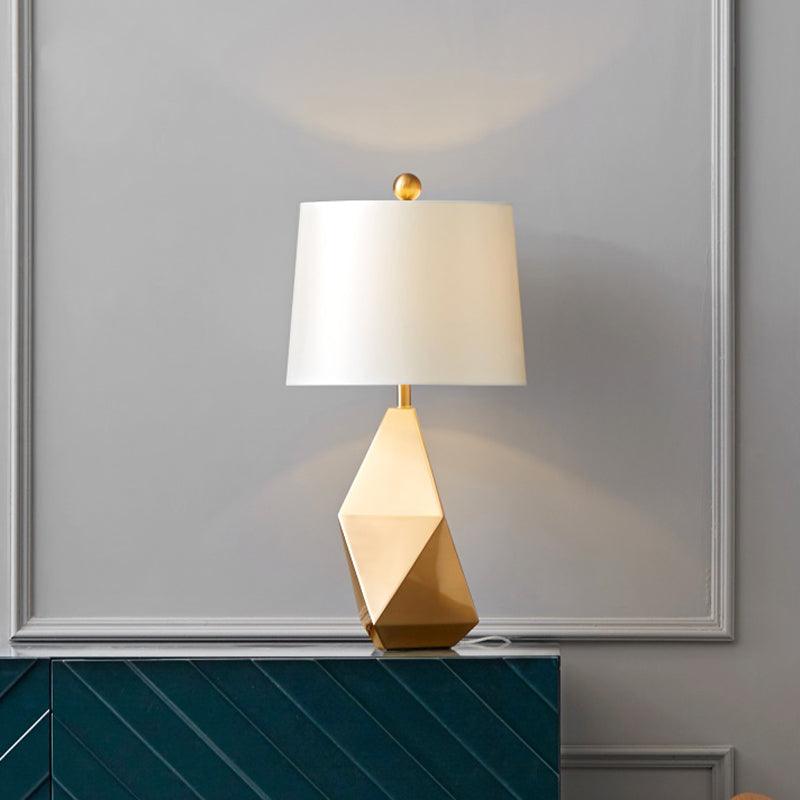 Vosilis Modern Minimalist Faceted Fabric Table Light-Neutral Decor
