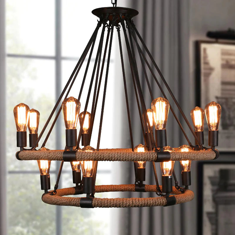 Epoch Design LED Pendant Light Black Metal Dining Room/Living Room - Neutral Decor