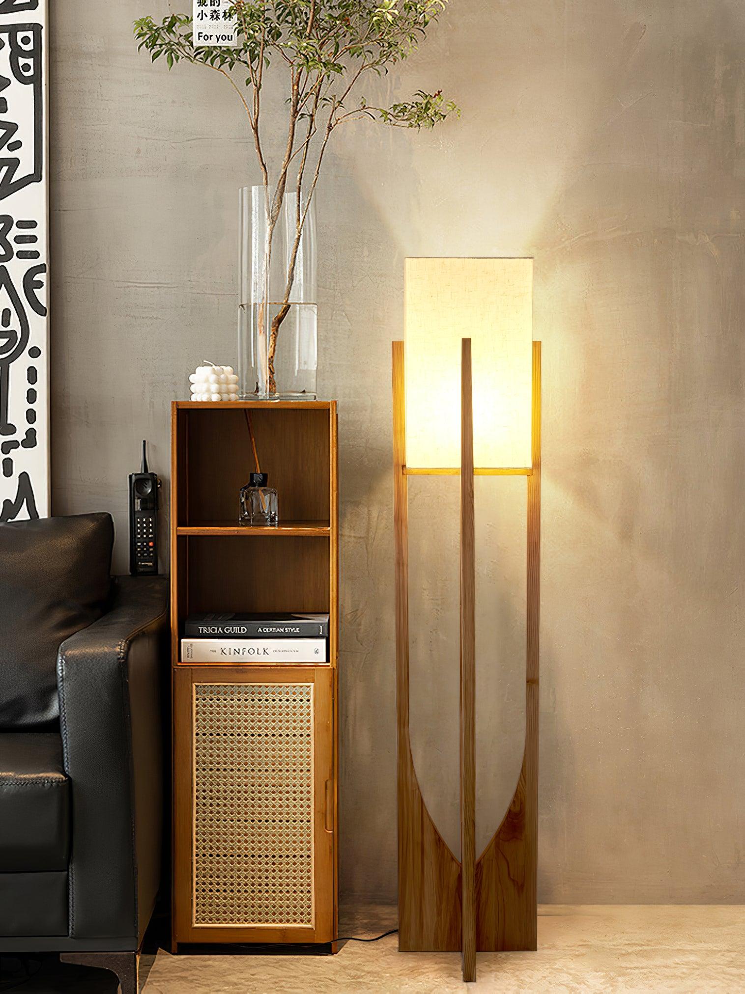 Tirixy Floor Lamp Wood Modern-Neutral Decor