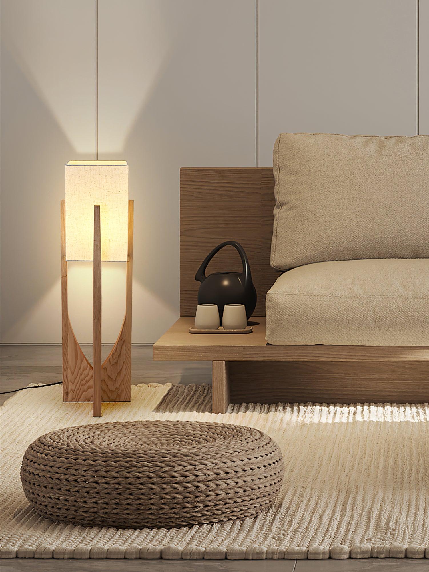 Tirixy Floor Lamp Wood Modern-Neutral Decor
