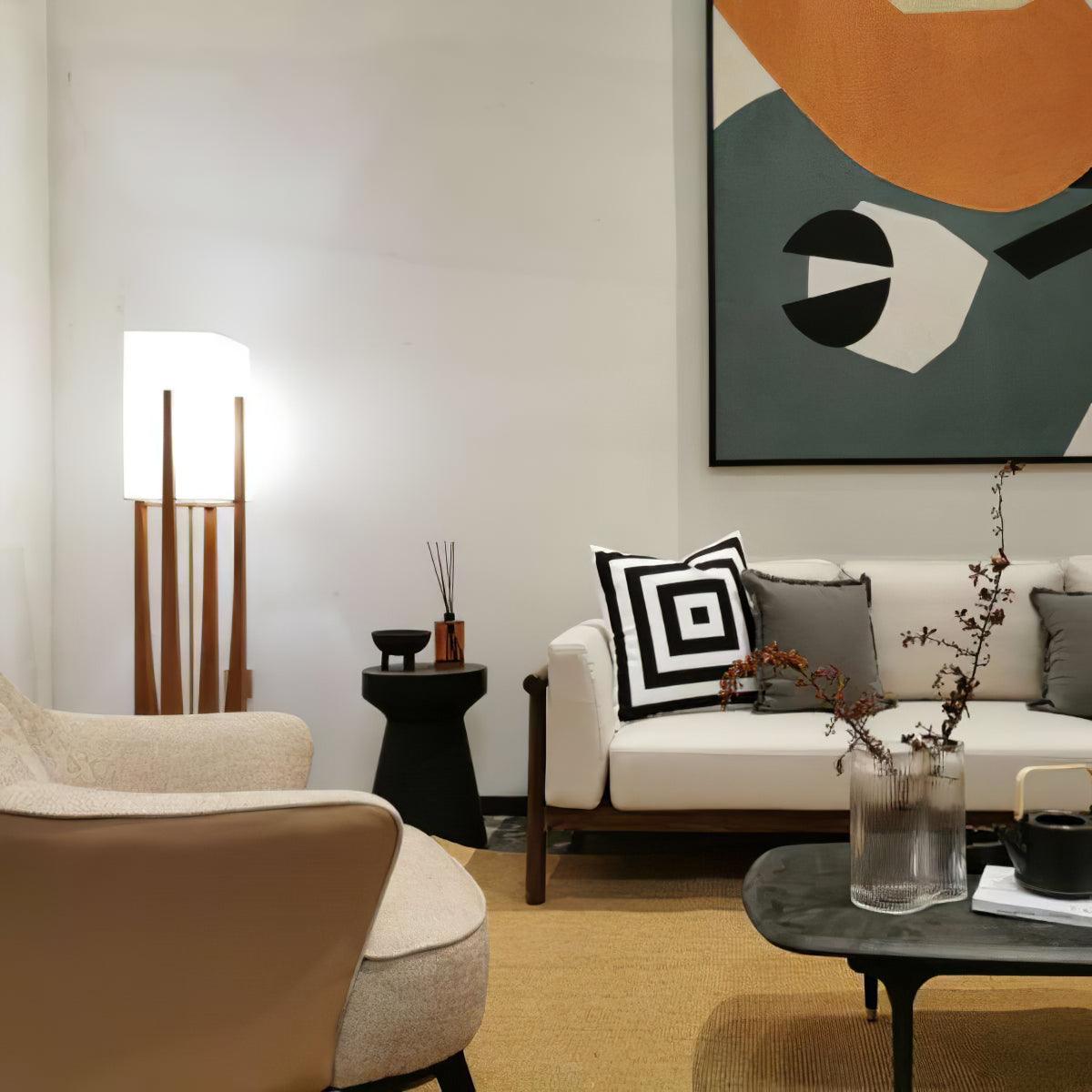 Tirixy Floor Lamp Wood Modern-Neutral Decor