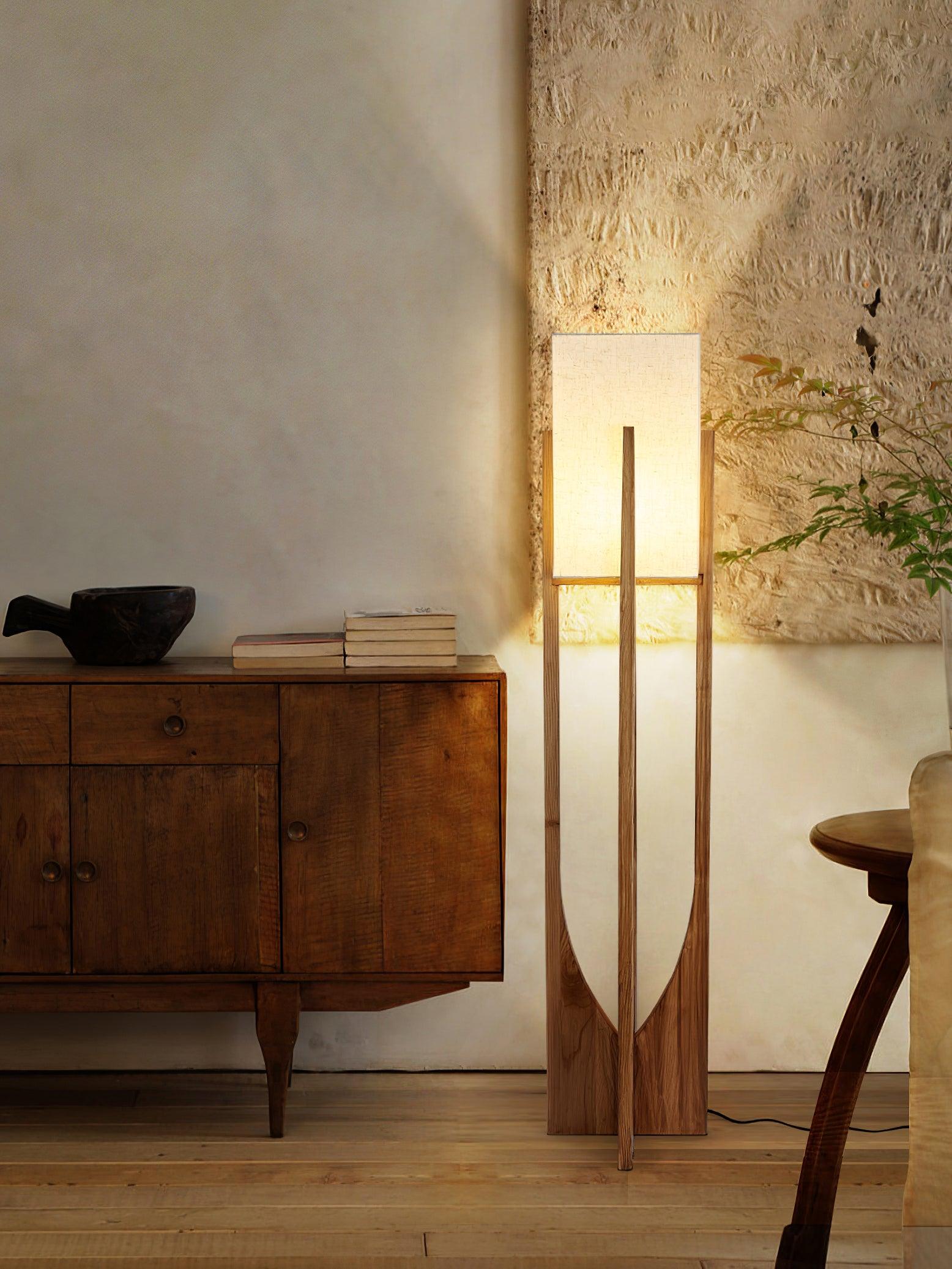 Tirixy Floor Lamp Wood Modern-Neutral Decor