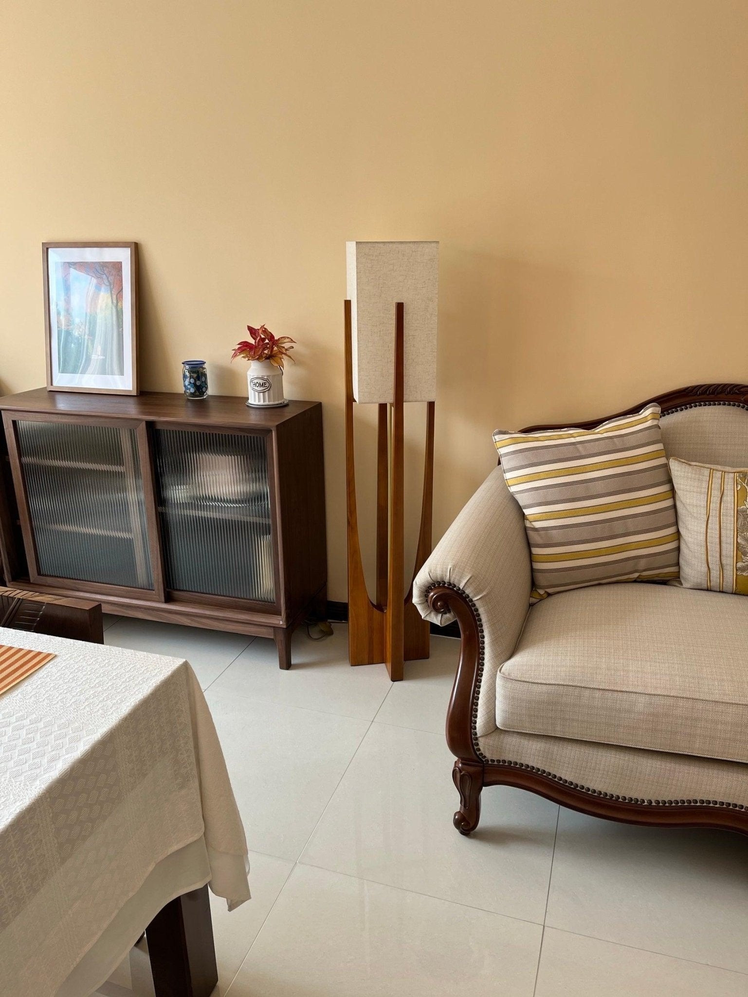 Tirixy Floor Lamp Wood Modern-Neutral Decor