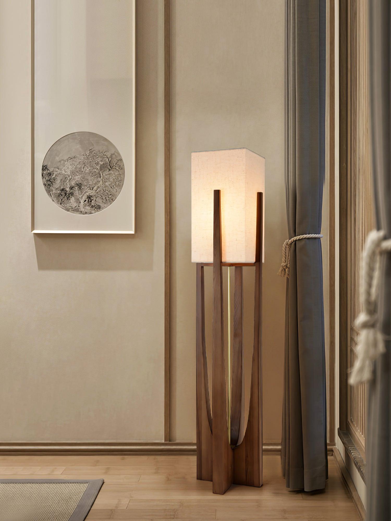 Tirixy Floor Lamp Wood Modern-Neutral Decor