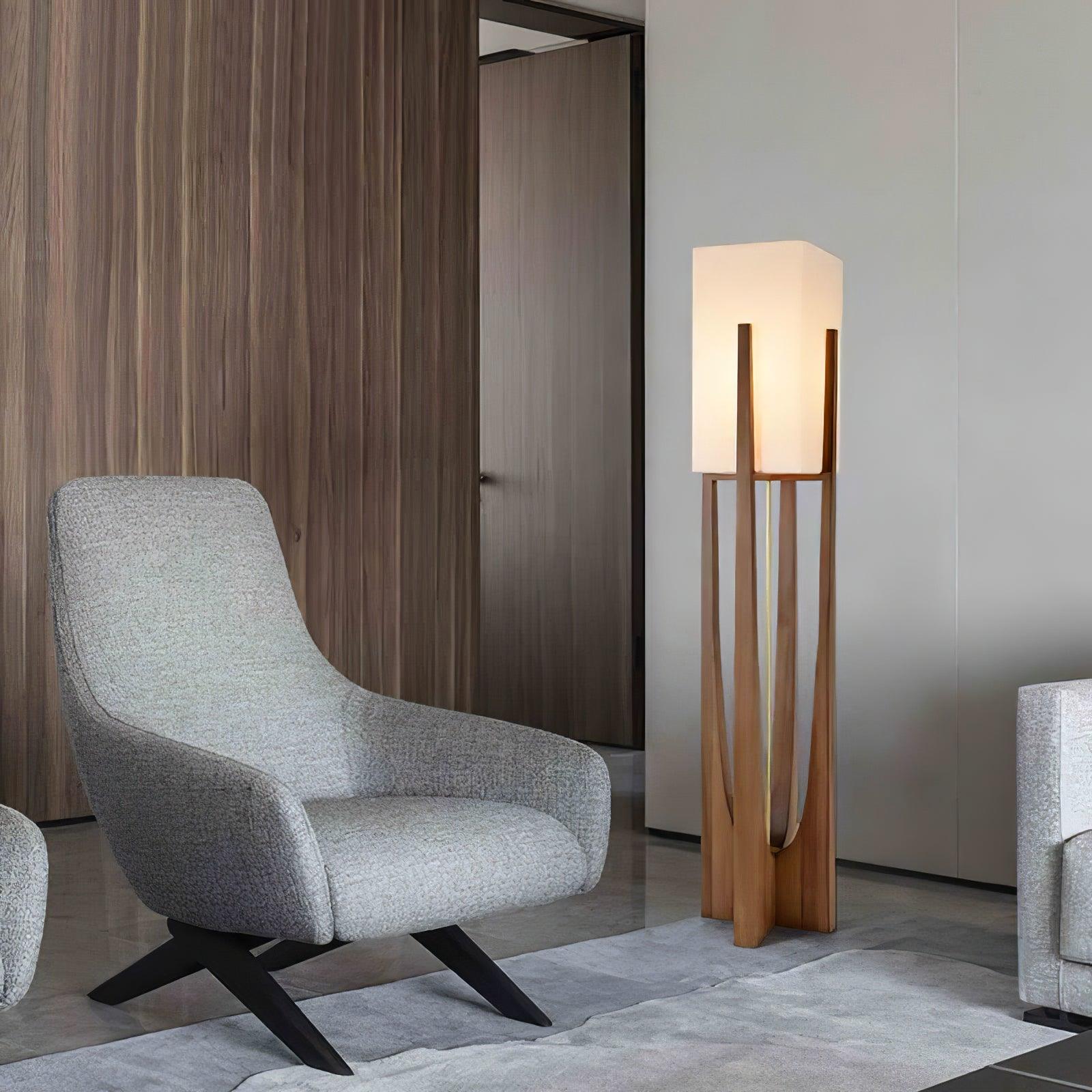Tirixy Floor Lamp Wood Modern-Neutral Decor