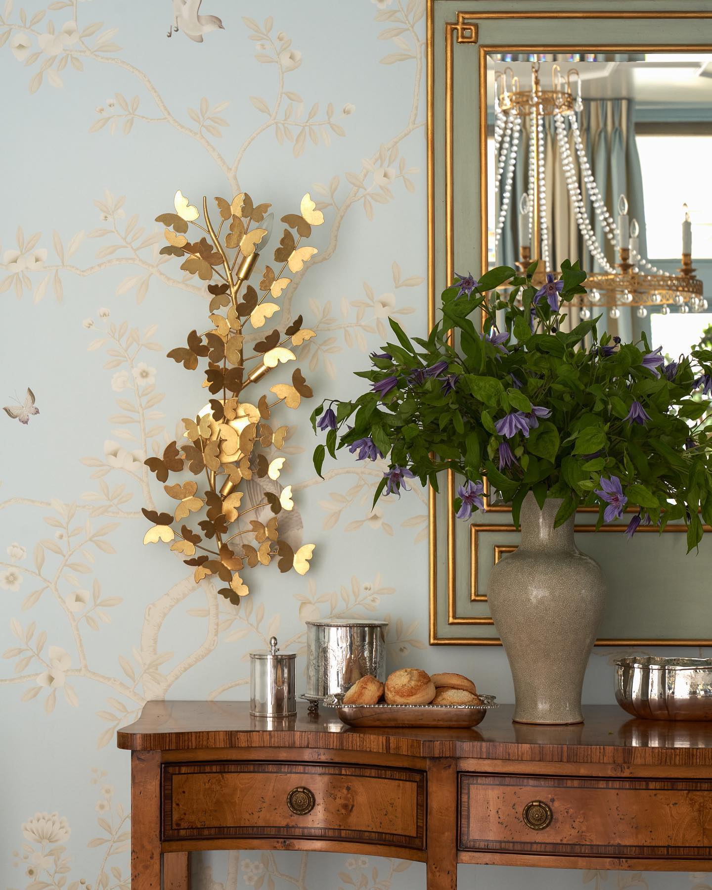 Gina Wall Light Butterfly Branch Gold Decorative-Neutral Decor