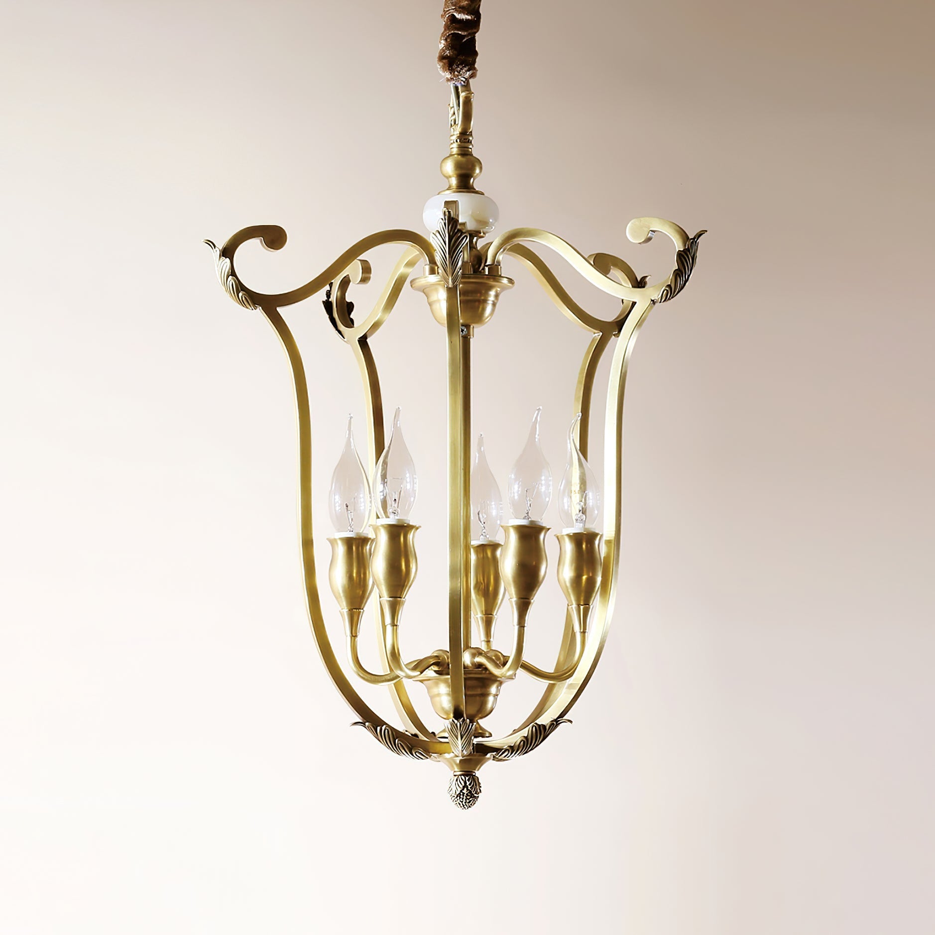 Niroxa Chandelier Gold Lantern Frame-Neutral Decor