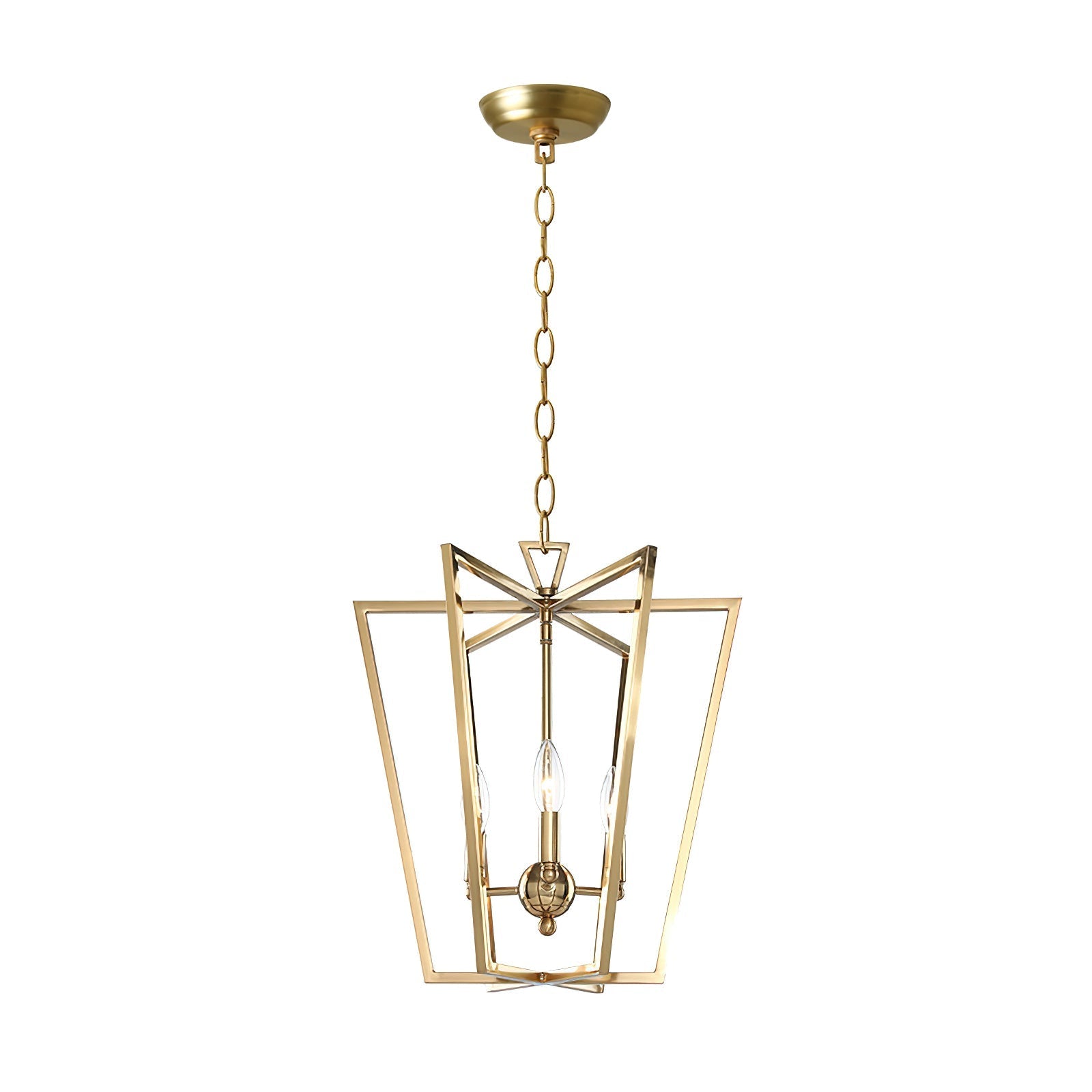 Niroxa Chandelier Gold Lantern Frame-Neutral Decor